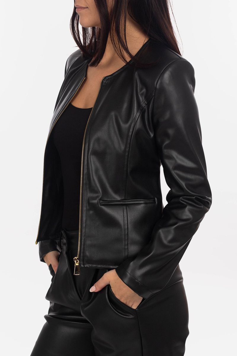 Veste en cuir courte