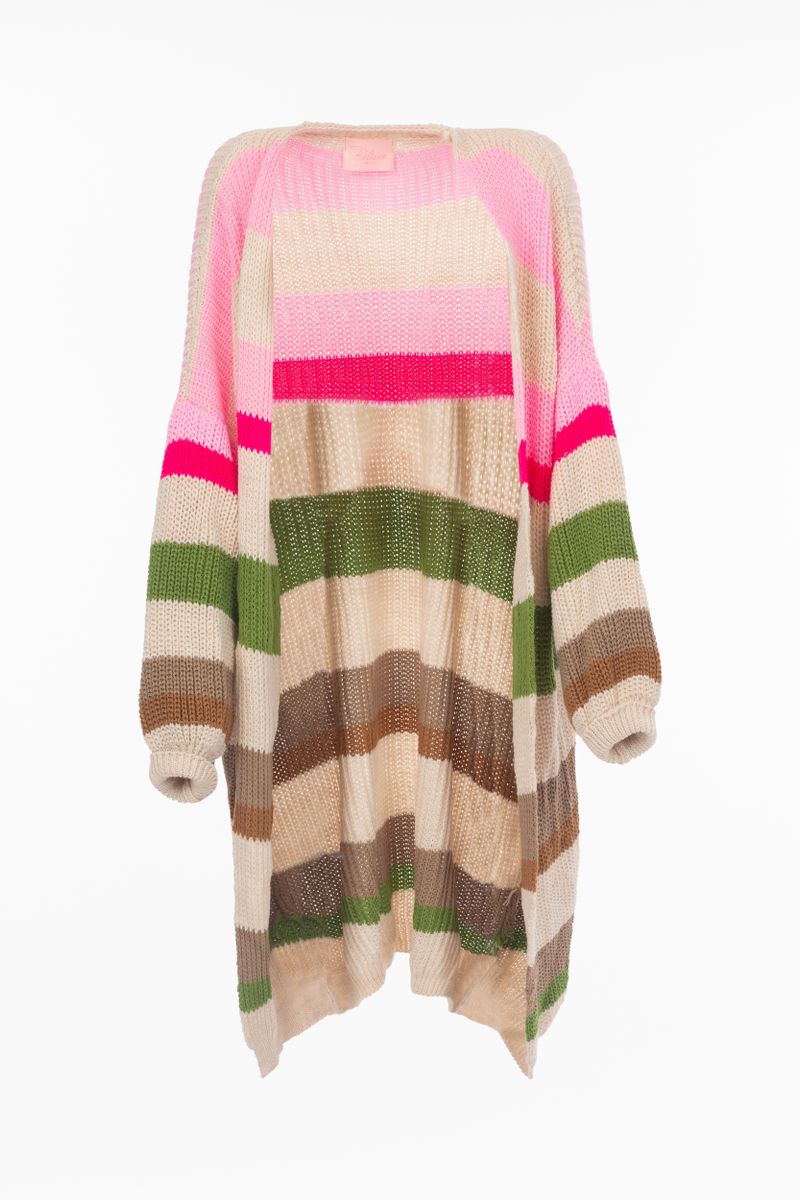 Cardigan lungo con maniche a palloncino