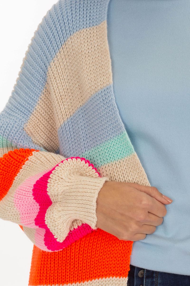 Cardigan lungo con maniche a palloncino