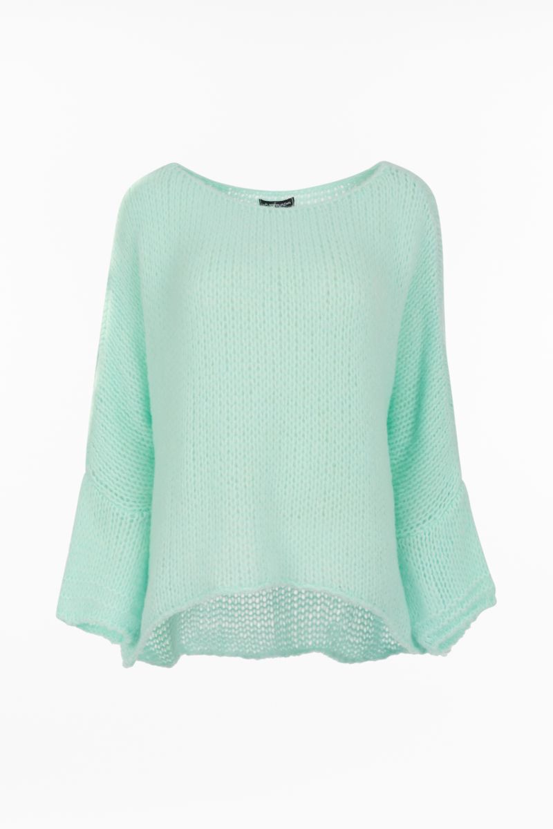 Strickpullover mit Fledermausärmeln