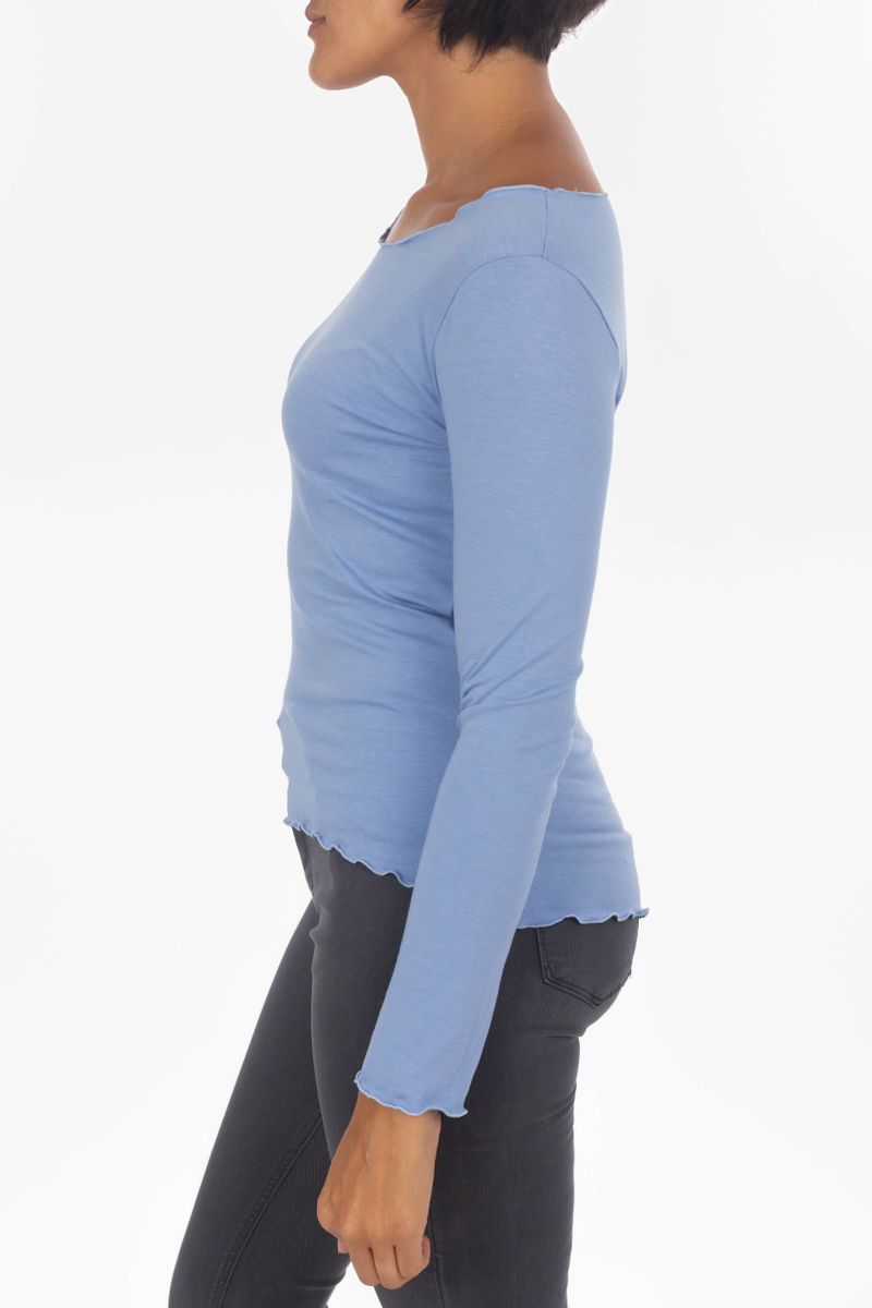 Longsleeve mit Wellensaum