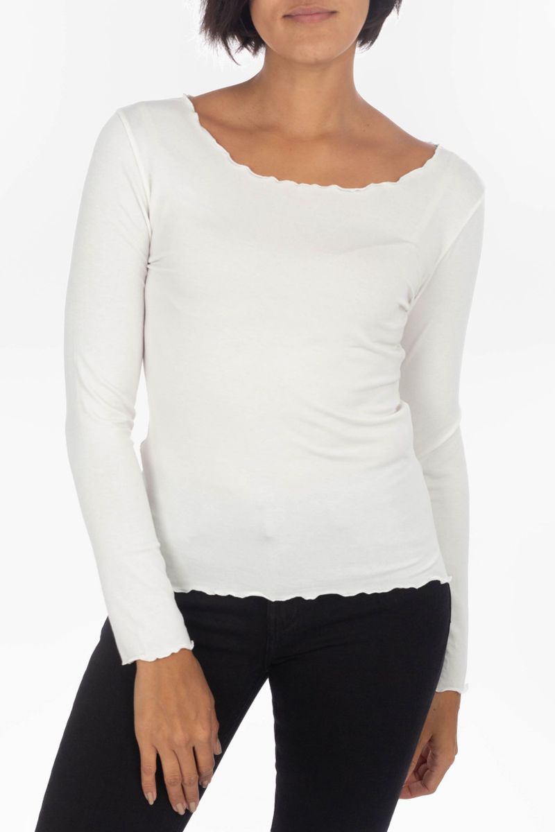 Longsleeve mit Wellensaum