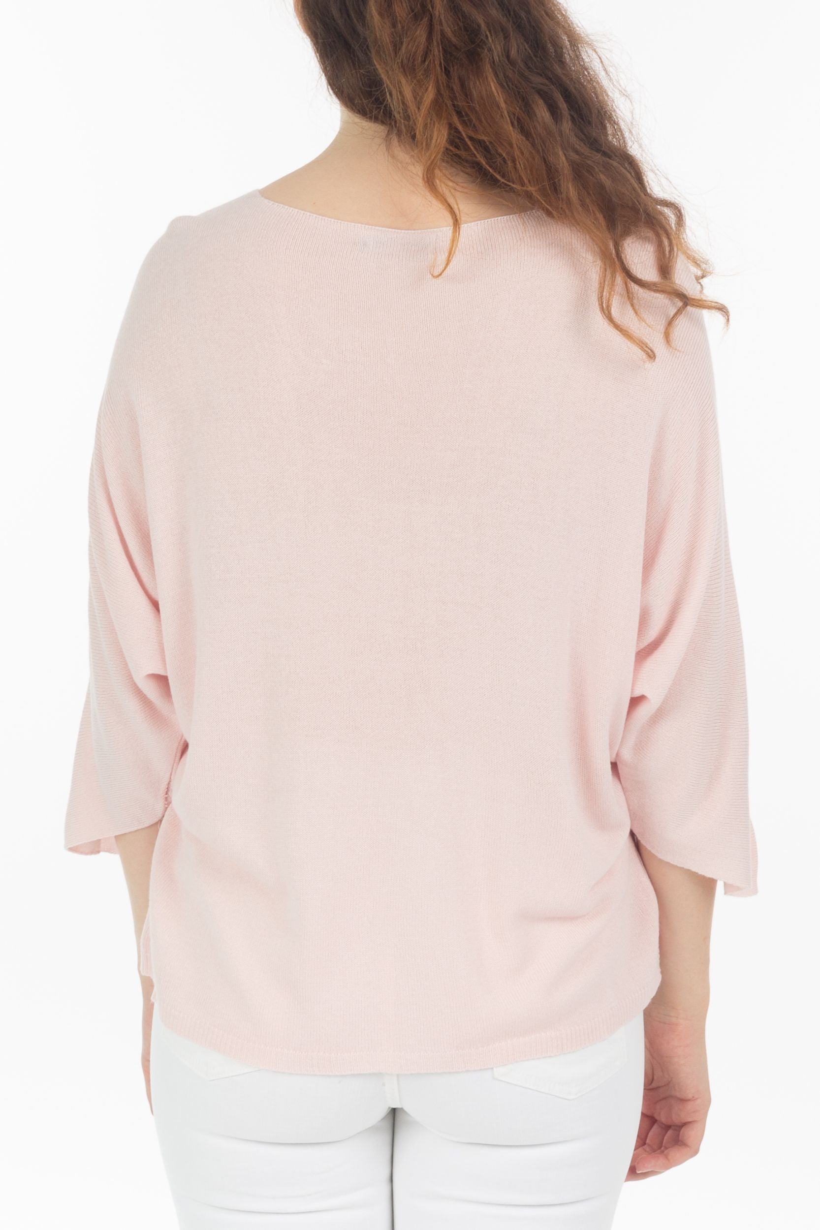 Licht fijn gebreide shirt met v-neckline