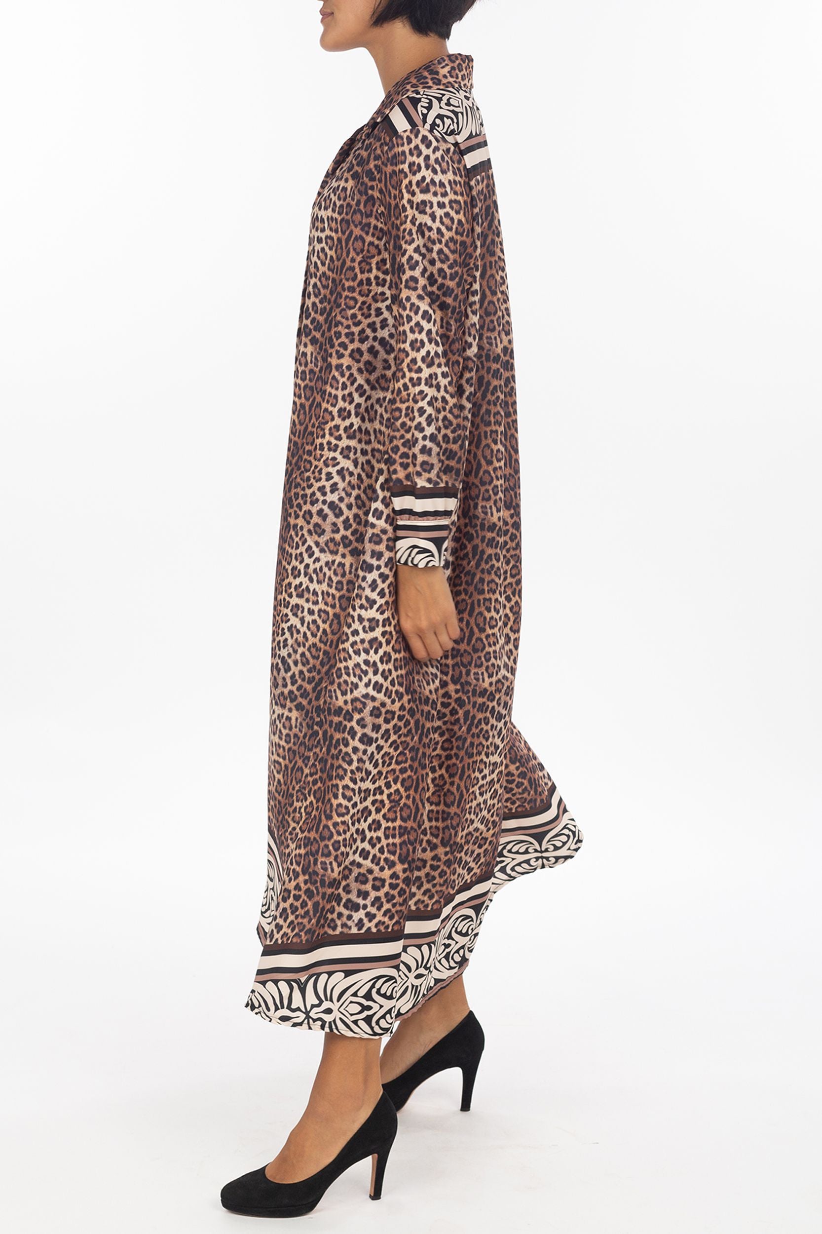 Maxi-robe avec Motif léopard