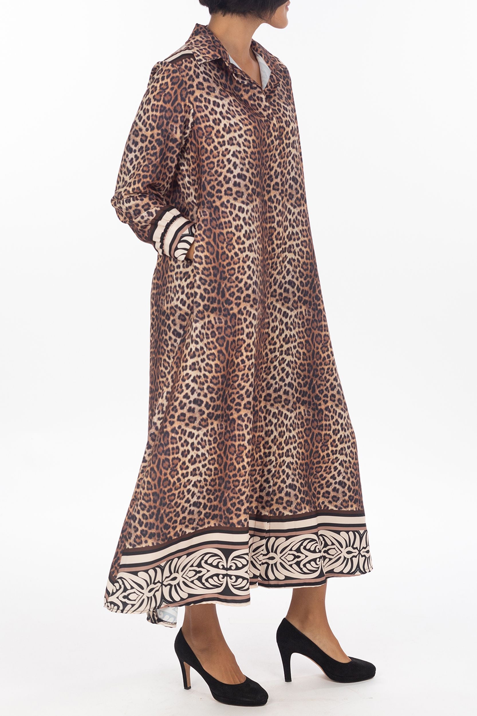 Maxi-robe avec Motif léopard