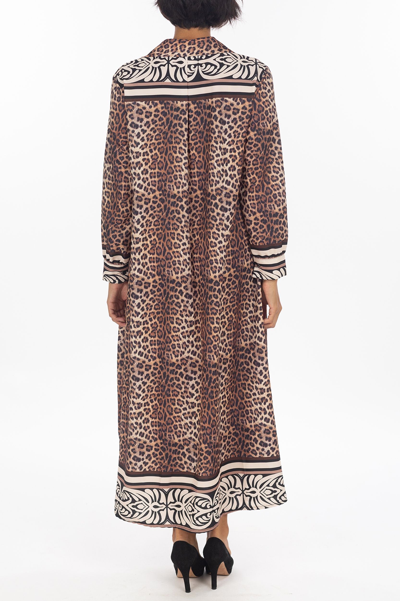 Maxi-robe avec Motif léopard