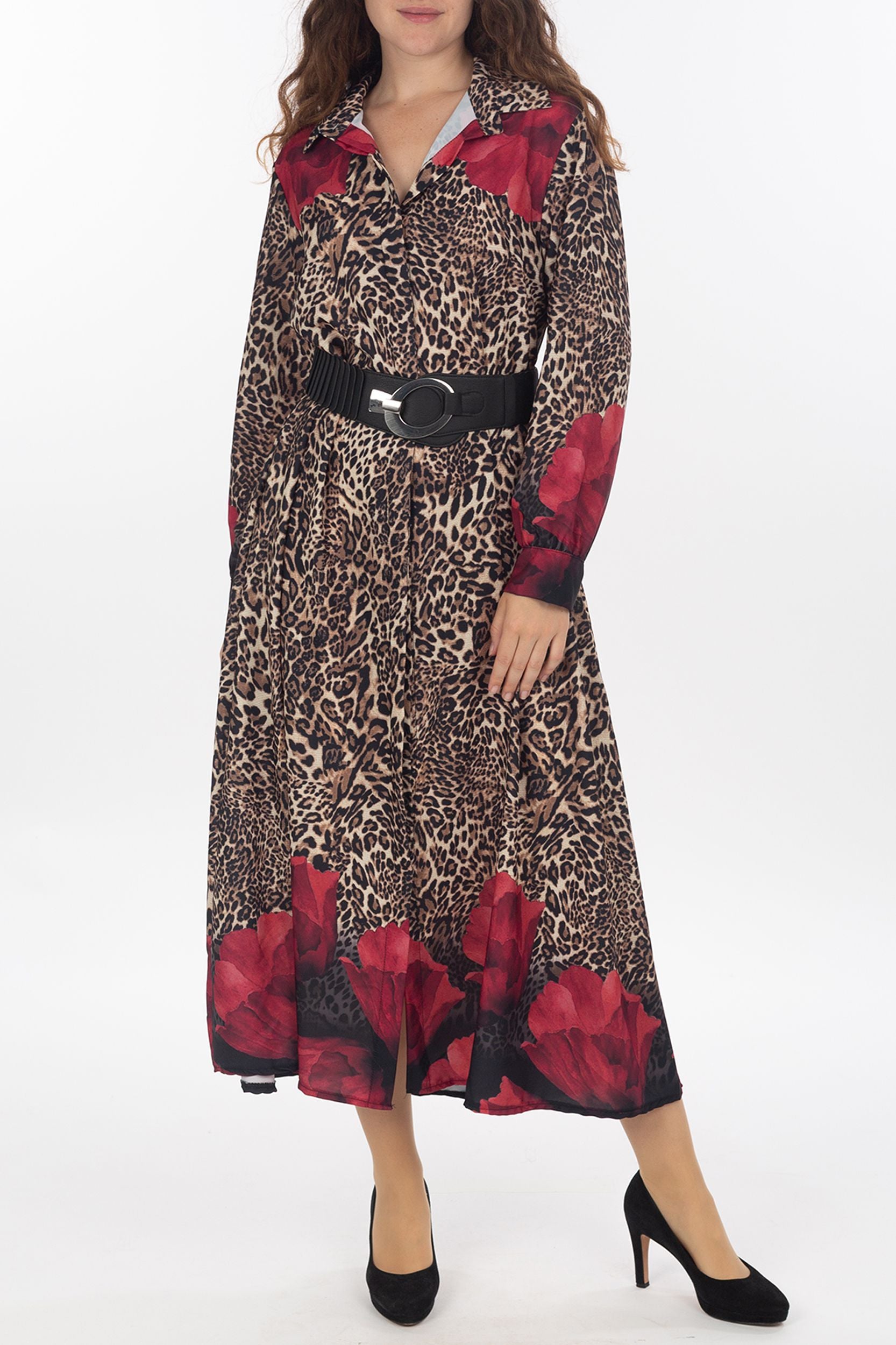 Maxi abito Con Leo e Blumen-Print