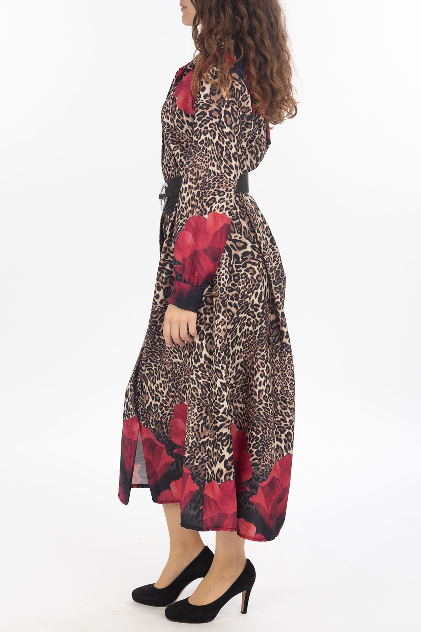 Maxikleid met LEO en Flower Print