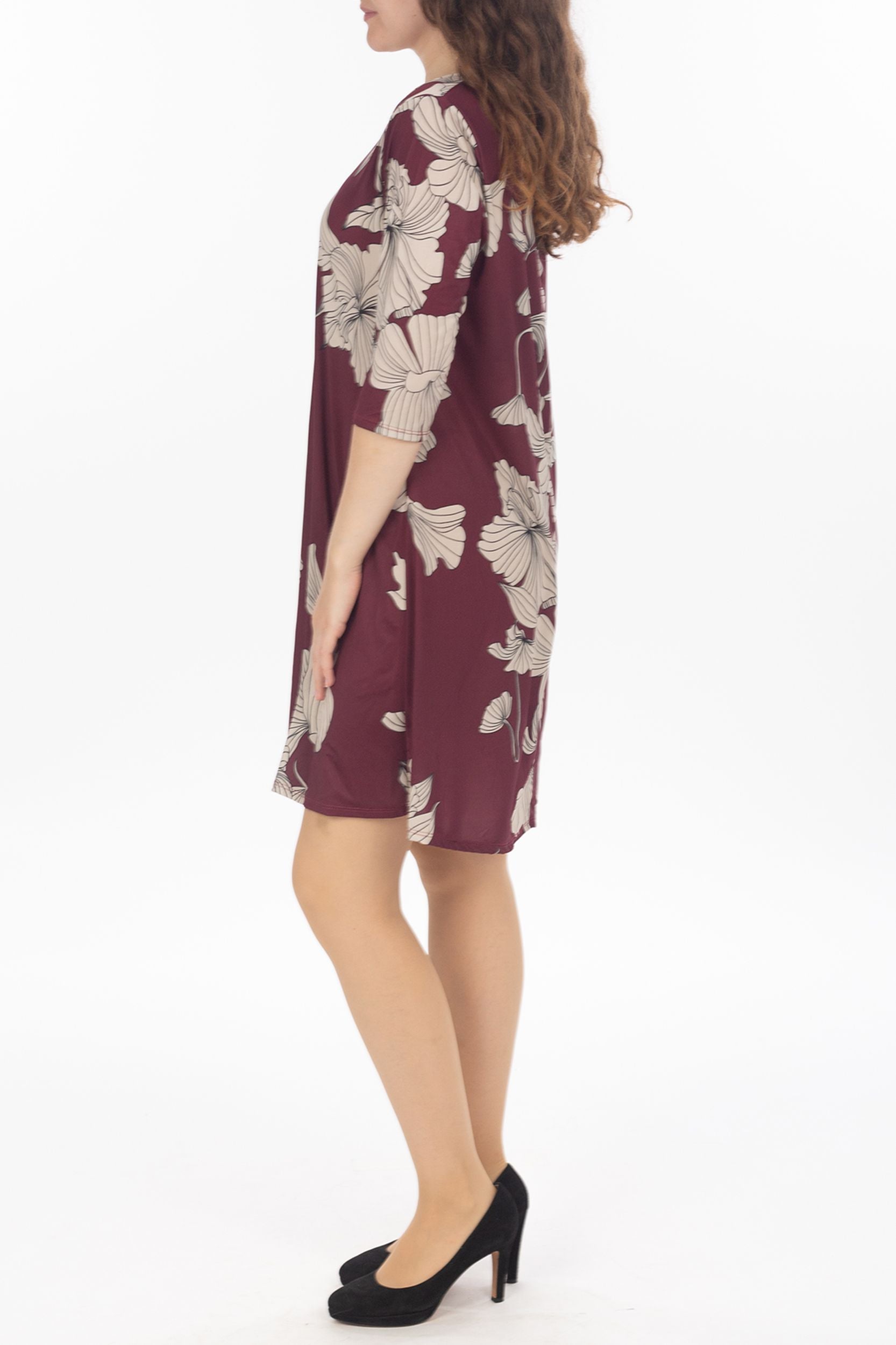 Floral dress with back neckline