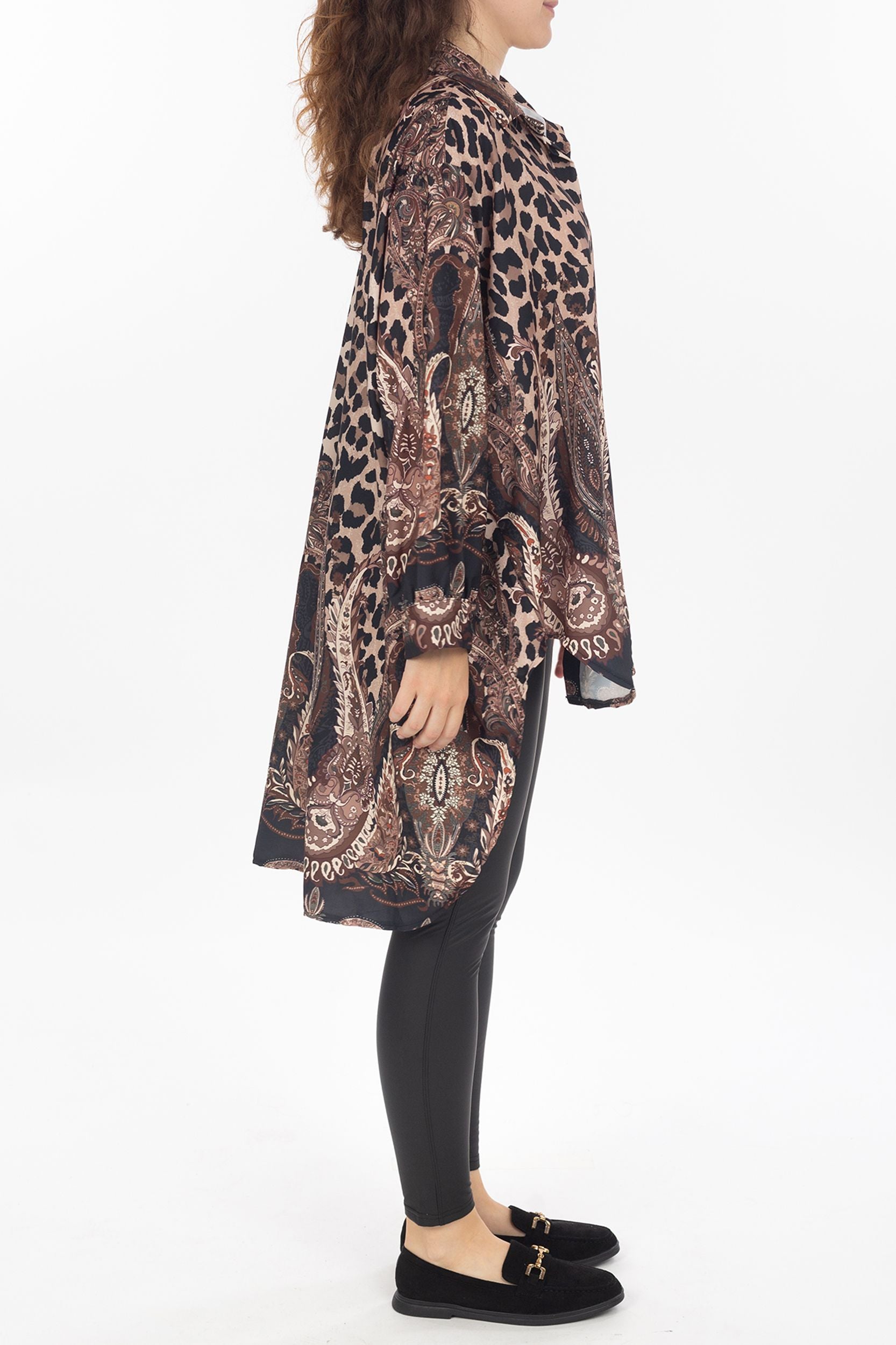 Blouse avec Leo et Paisley Motif