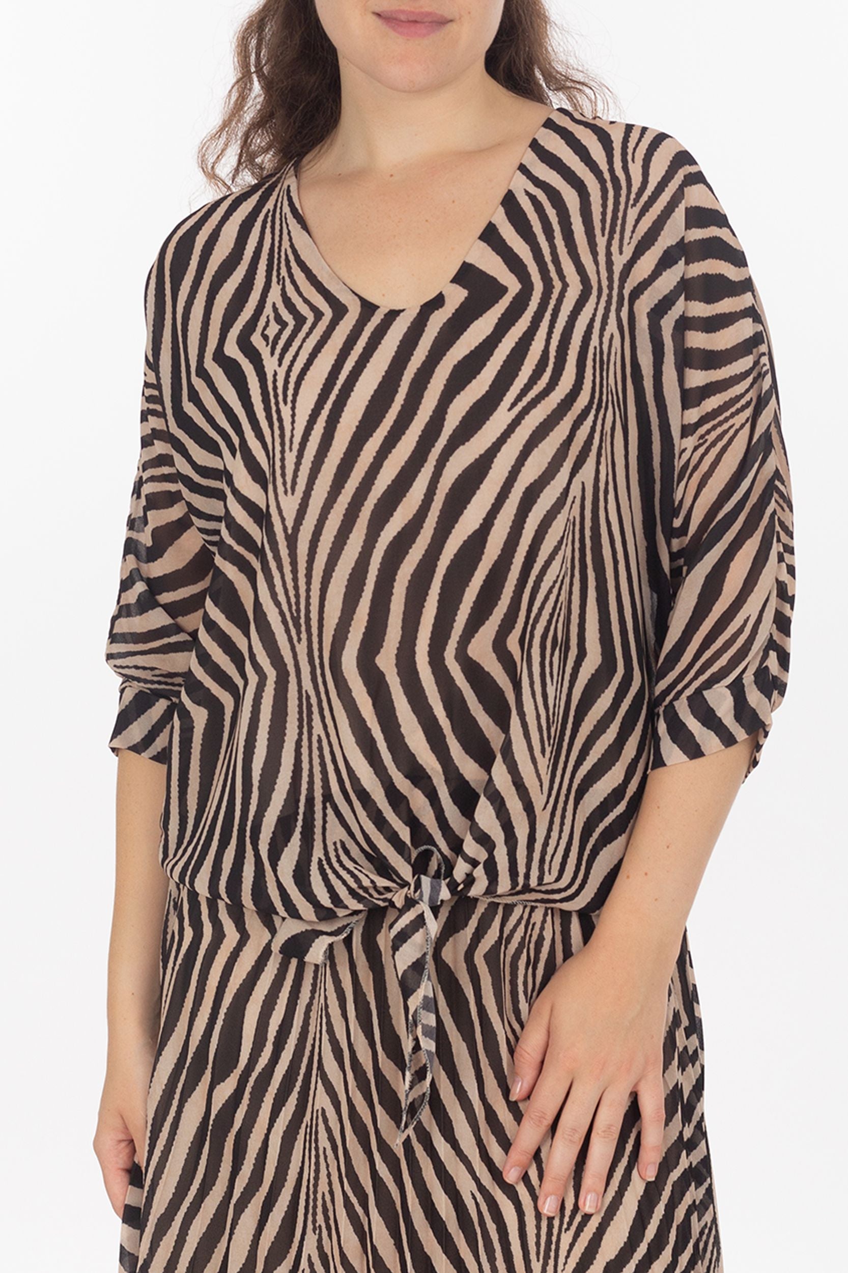 Blouse met bindeal