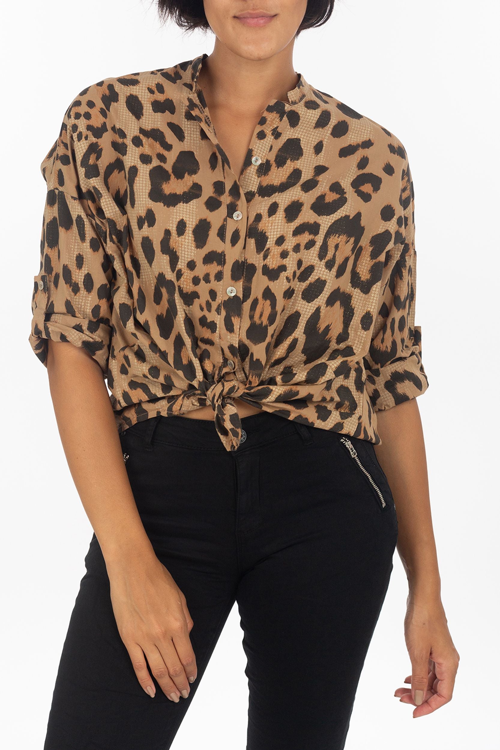 Leo Blouse met knoop