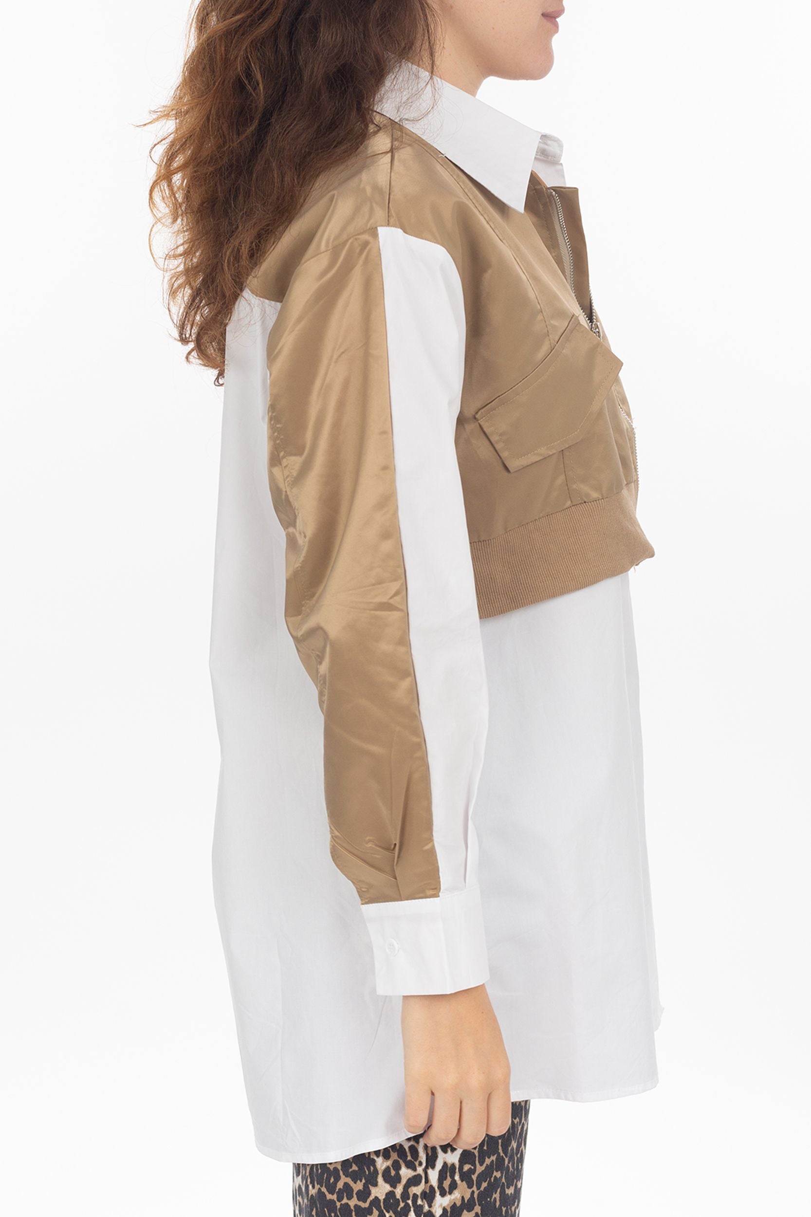 Bomber-stijl shirt blouse