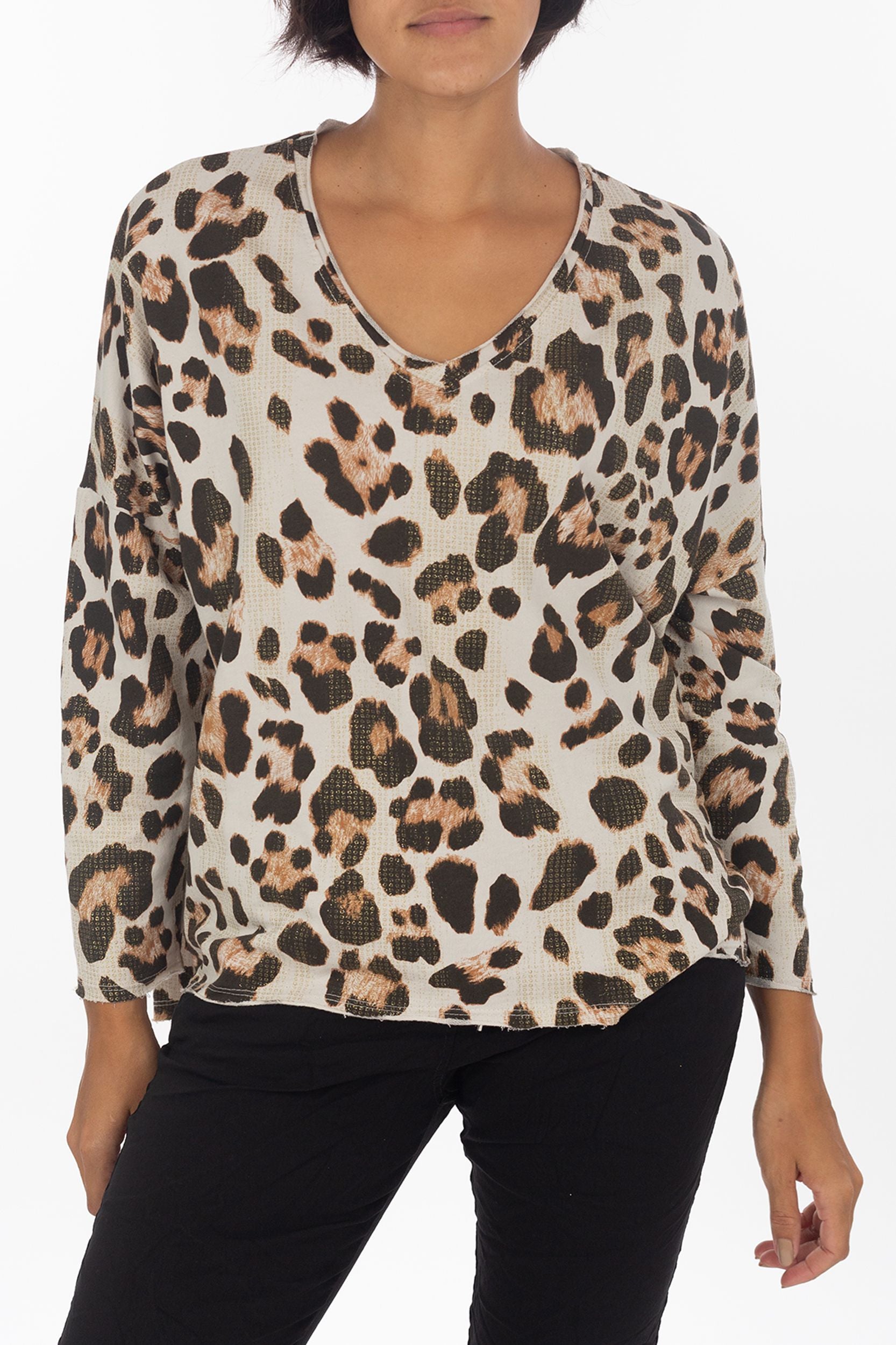 Sweatshirt mit Leo-Print