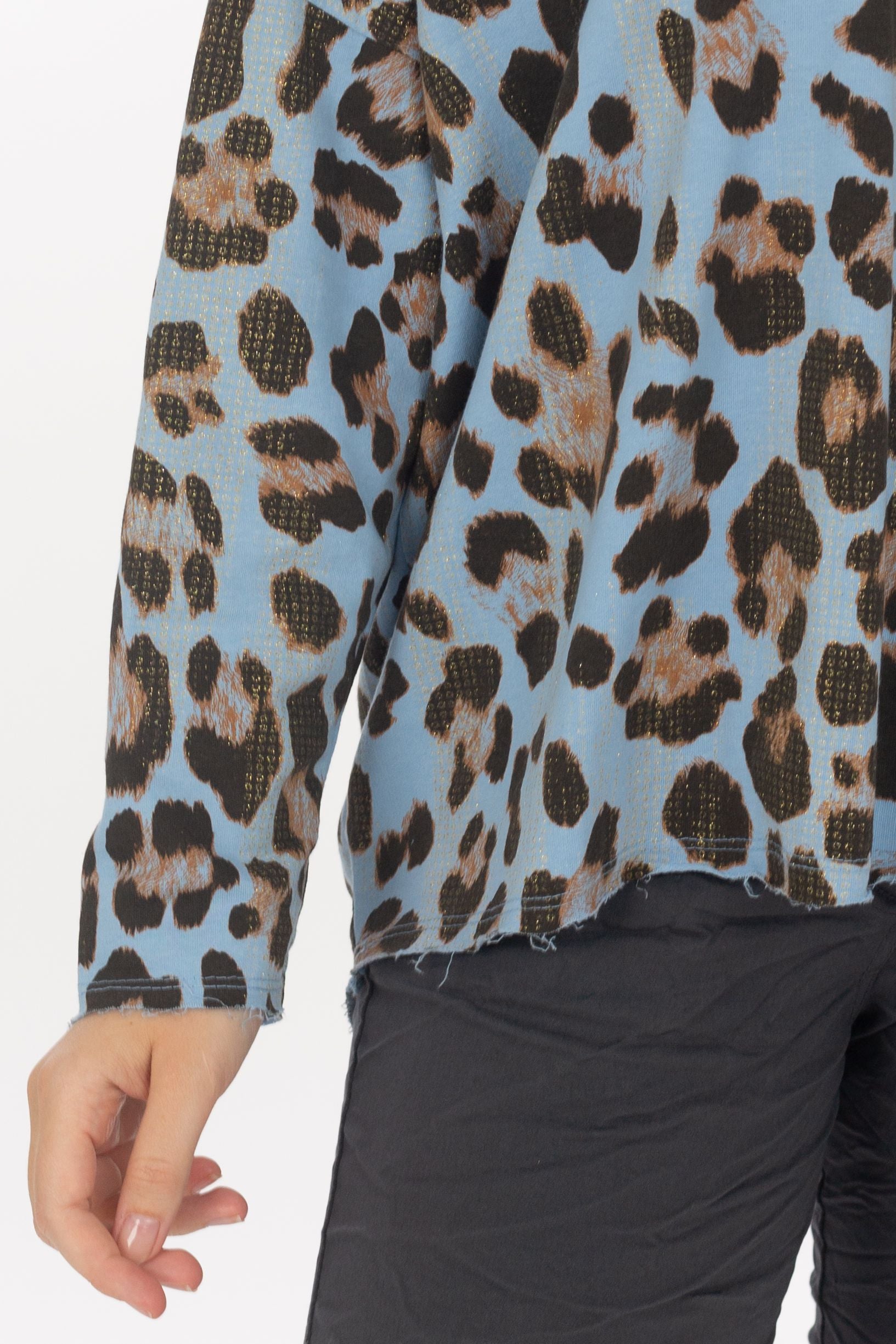 Sweatshirt mit Leo-Print