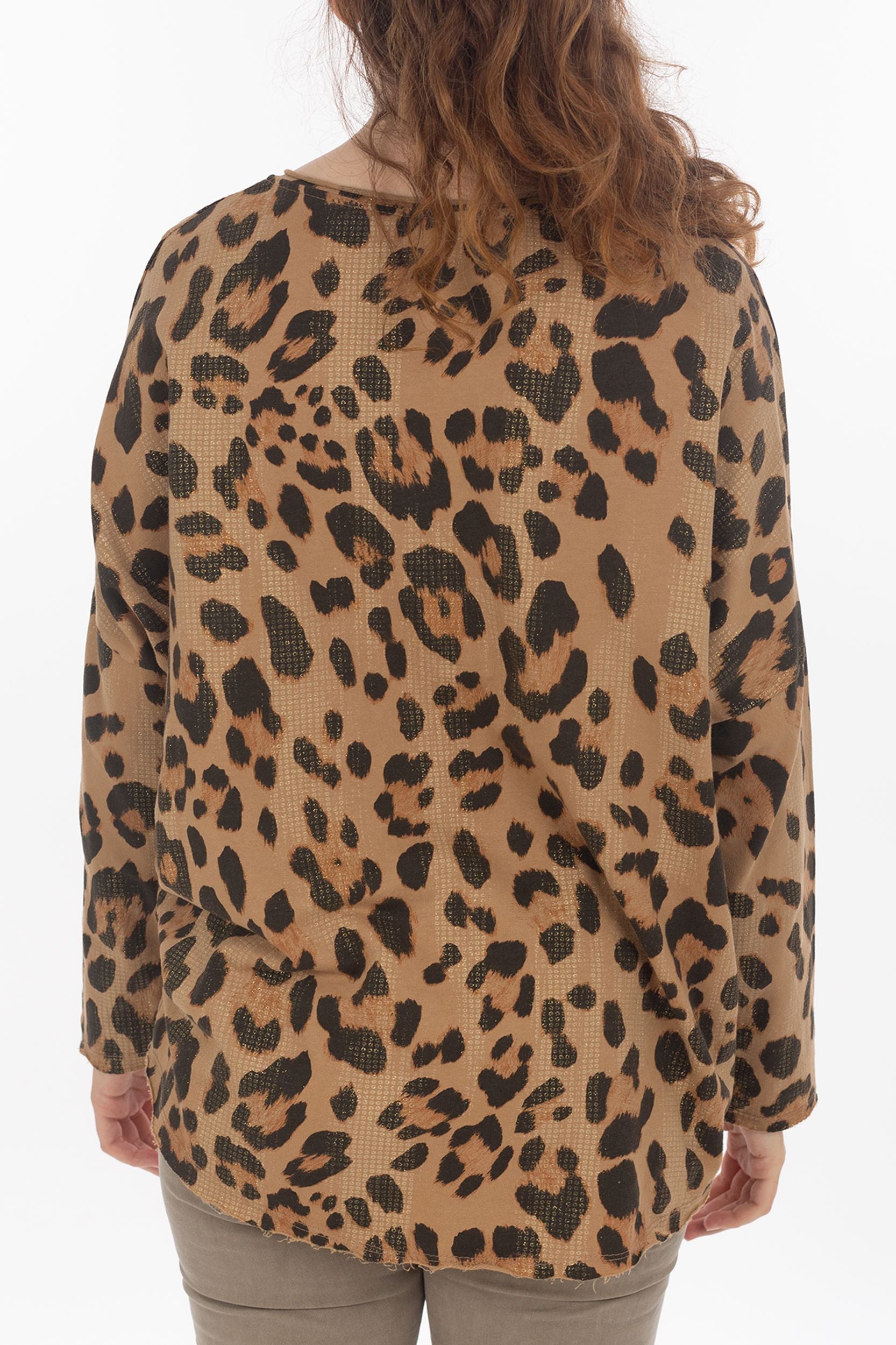 Sweatshirt mit Leo-Print