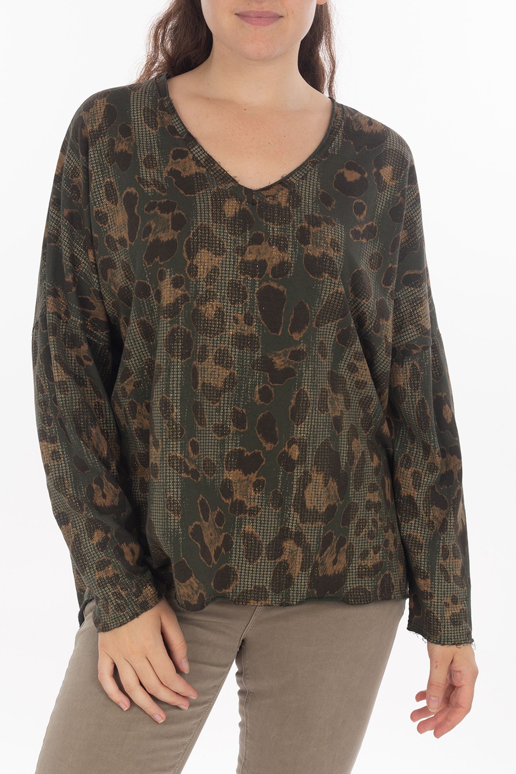 Sweatshirt with Leo-Print