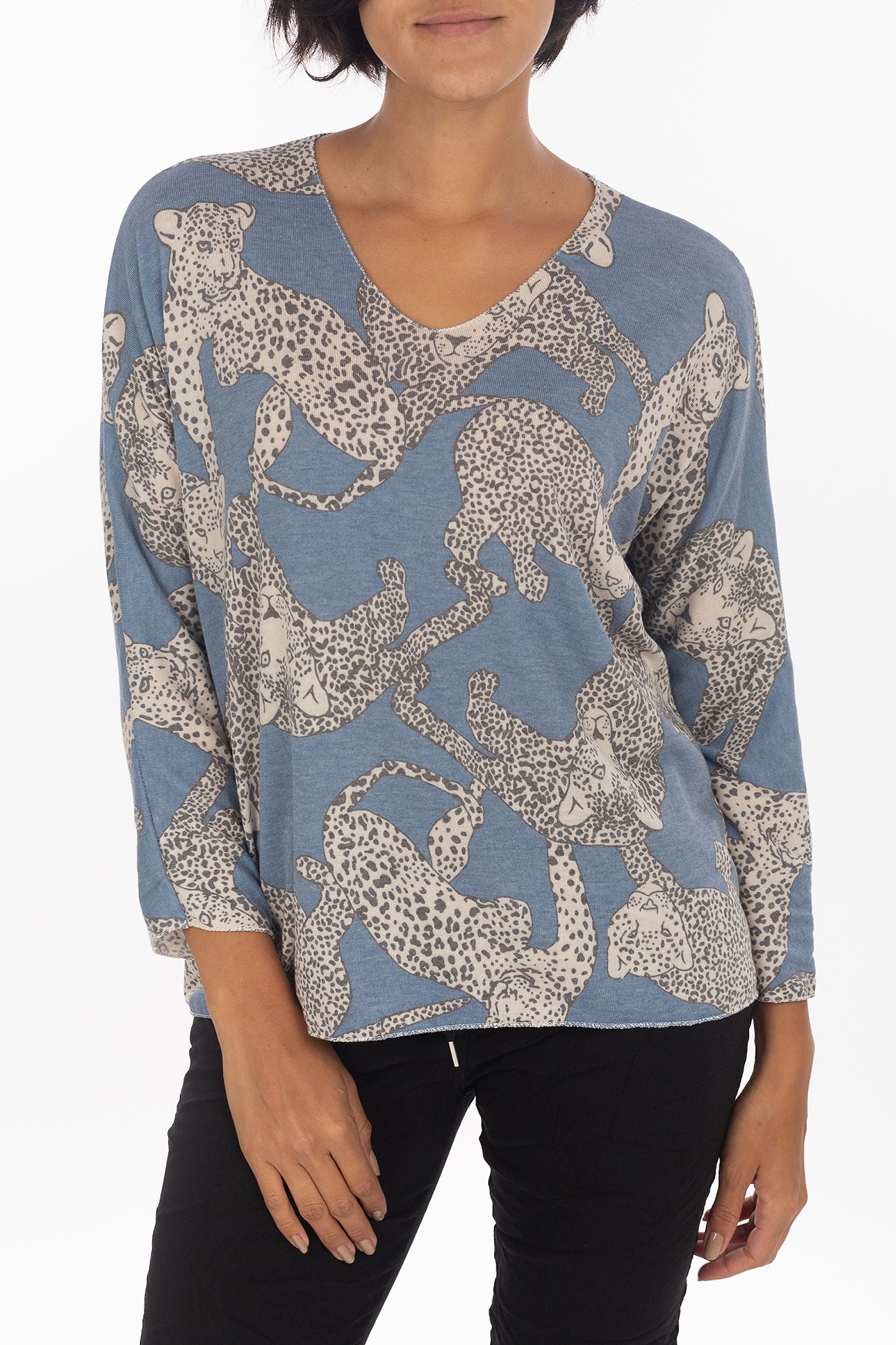 Longsleeve mit Jaguar-Muster