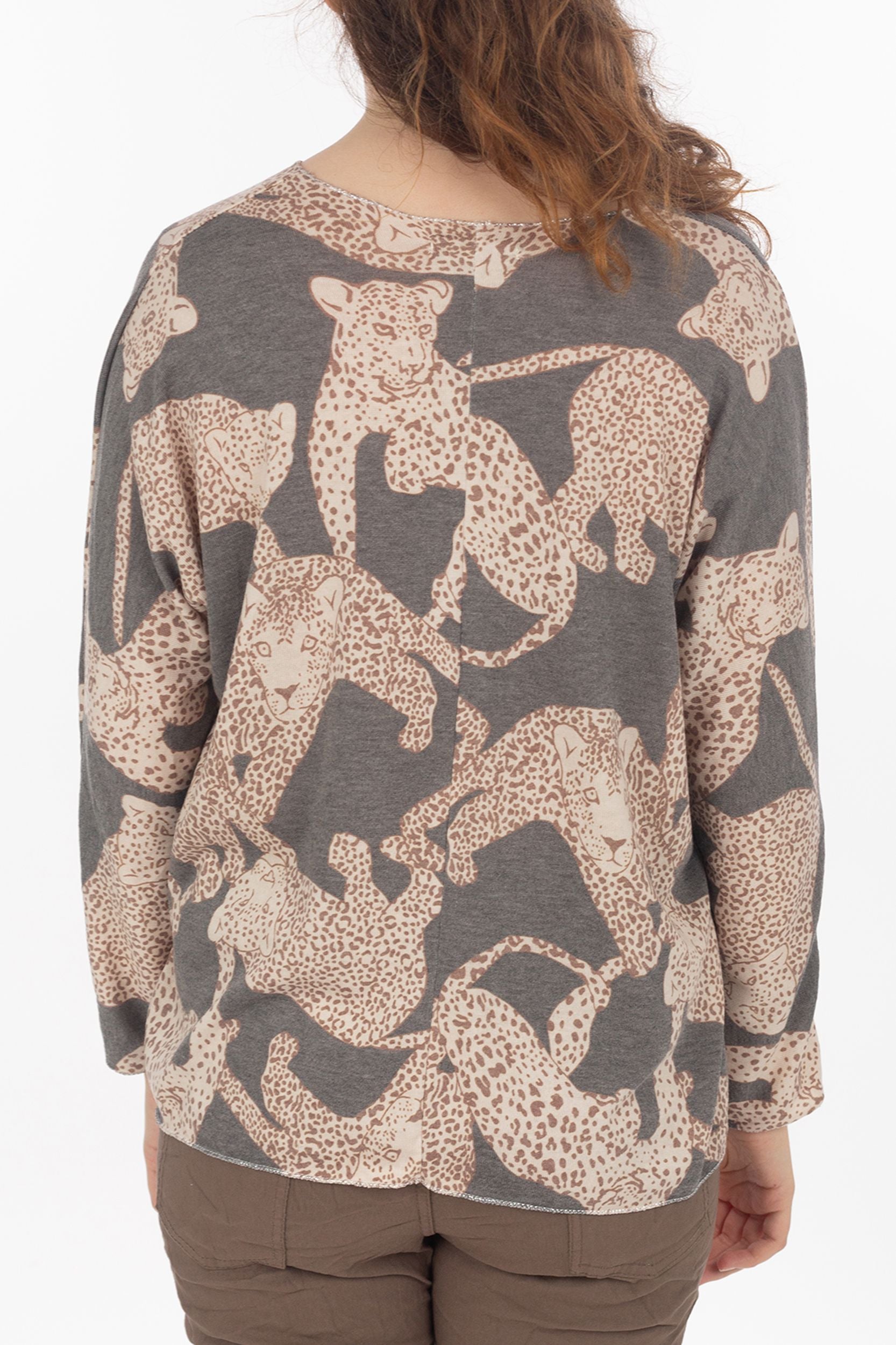 Longsleeve mit Jaguar-Muster