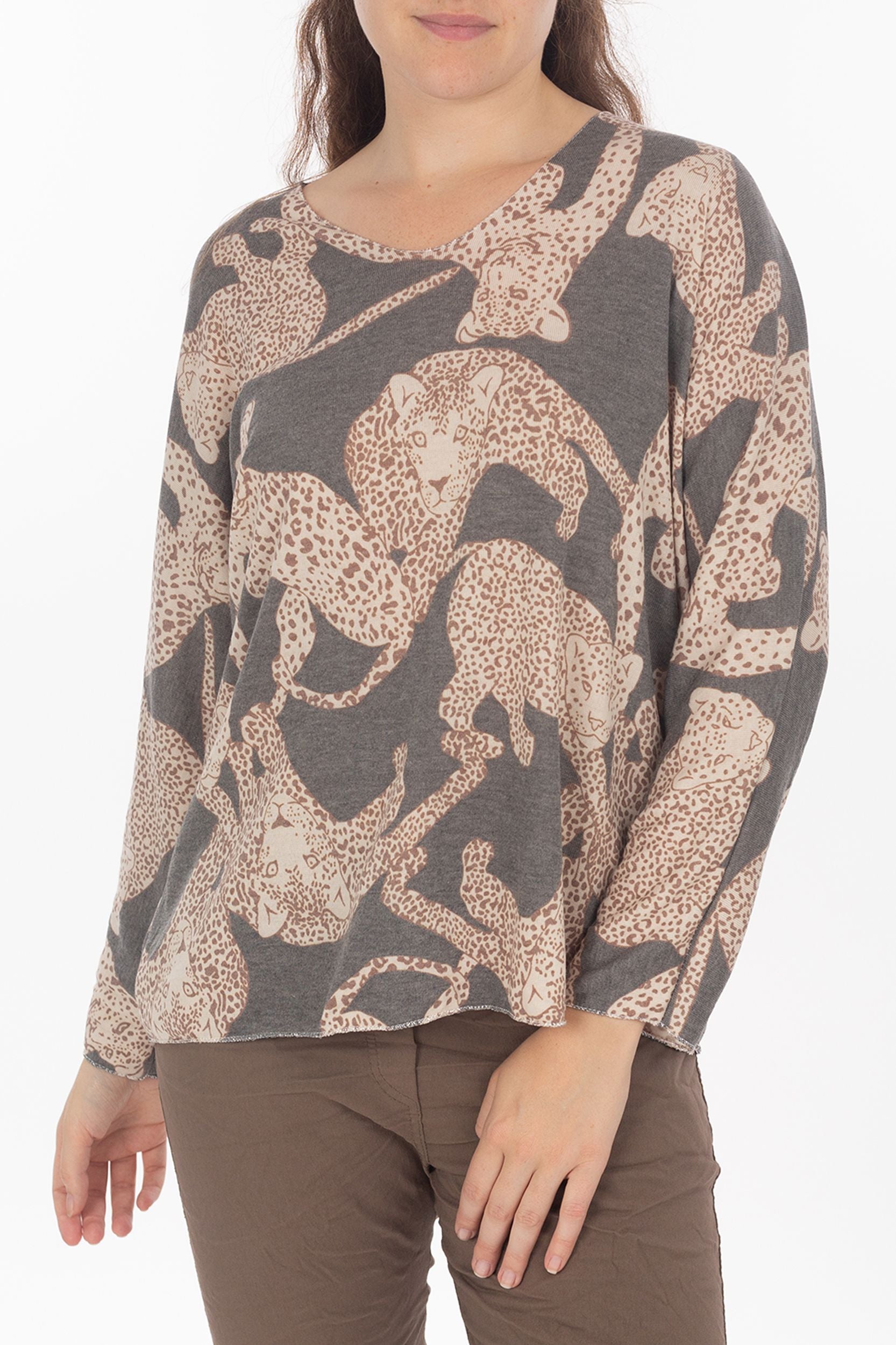 Longsleeve mit Jaguar-Muster