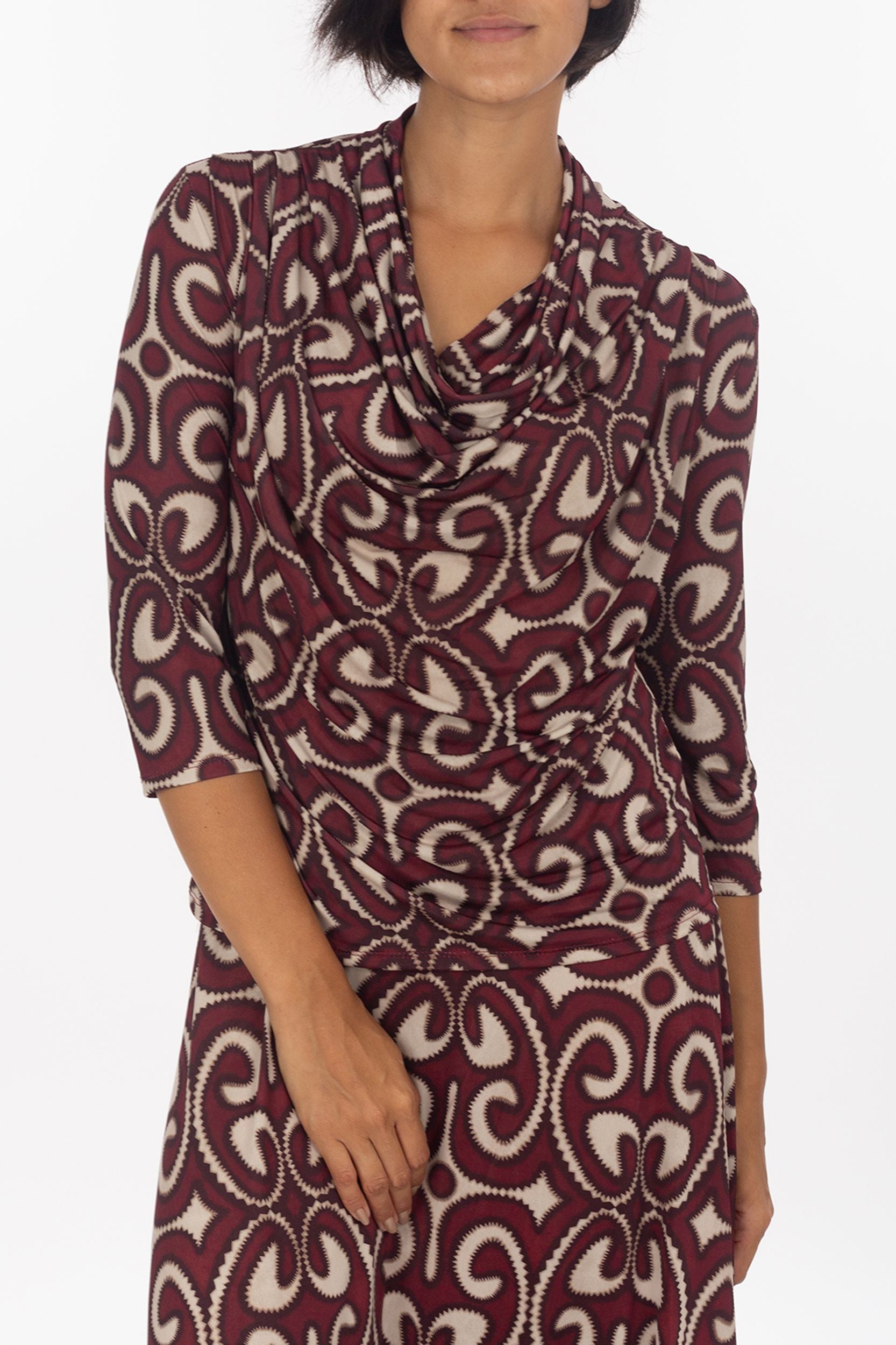 Blouse avec abstrait Motif