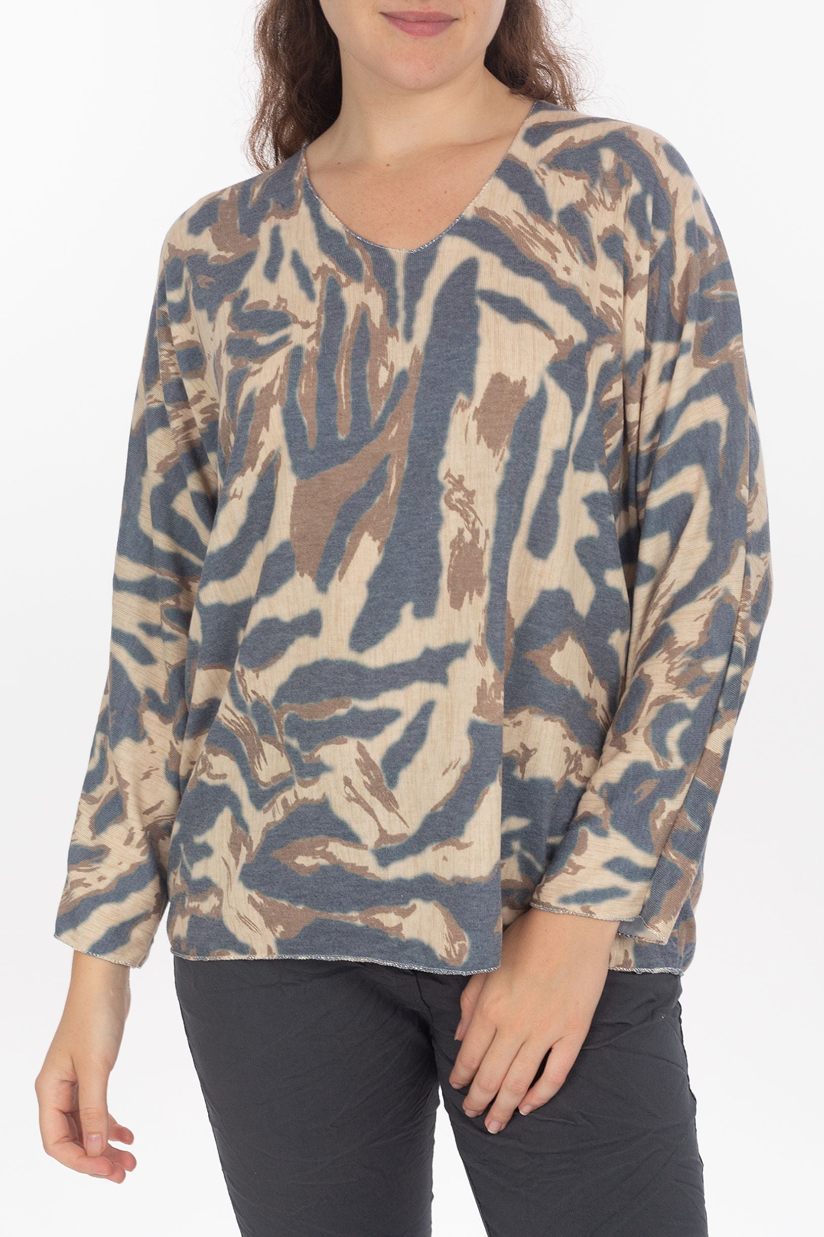 Longsleeve con modello di camuffamento