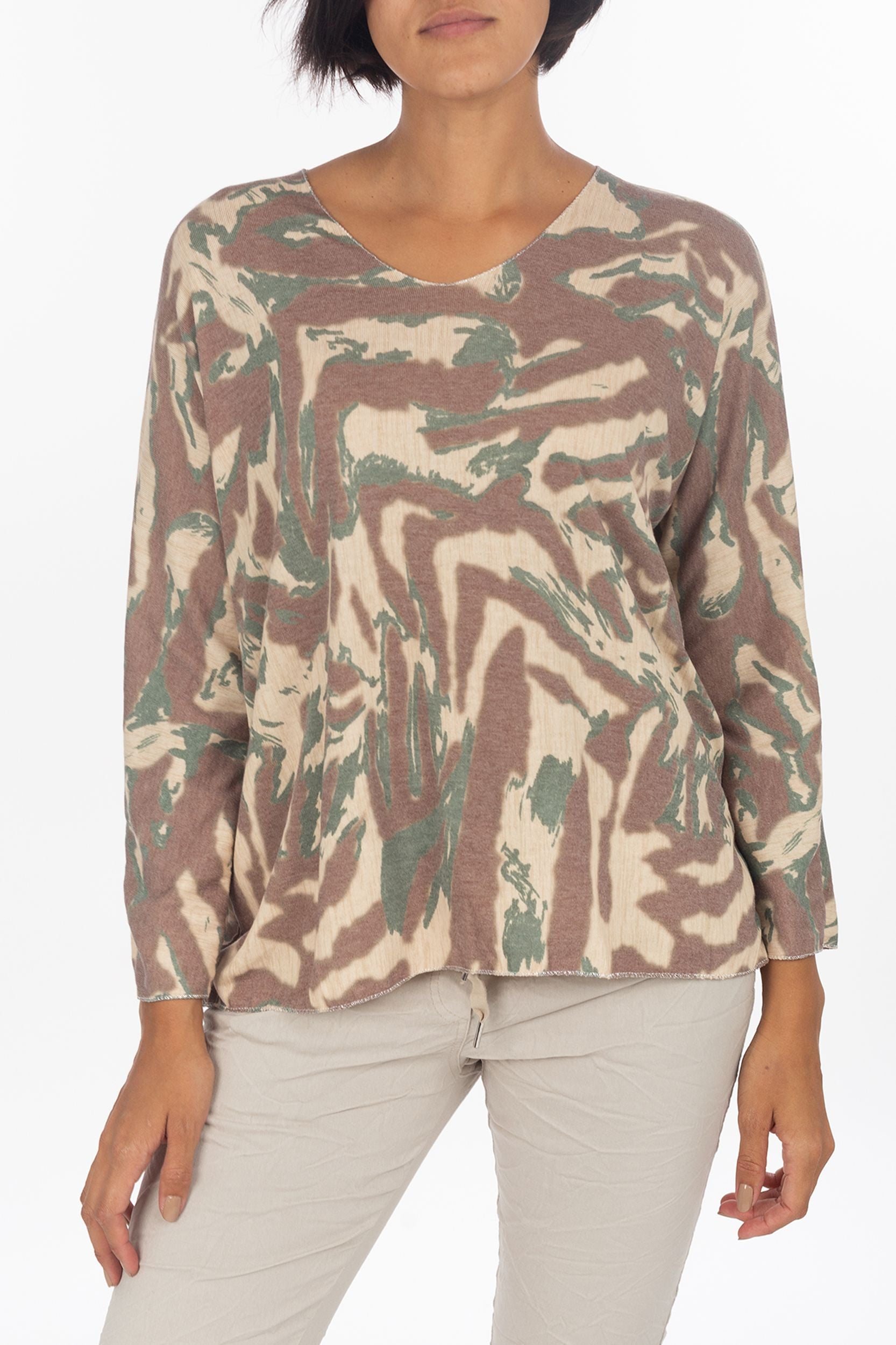 Longsleeve mit Camouflage-Muster