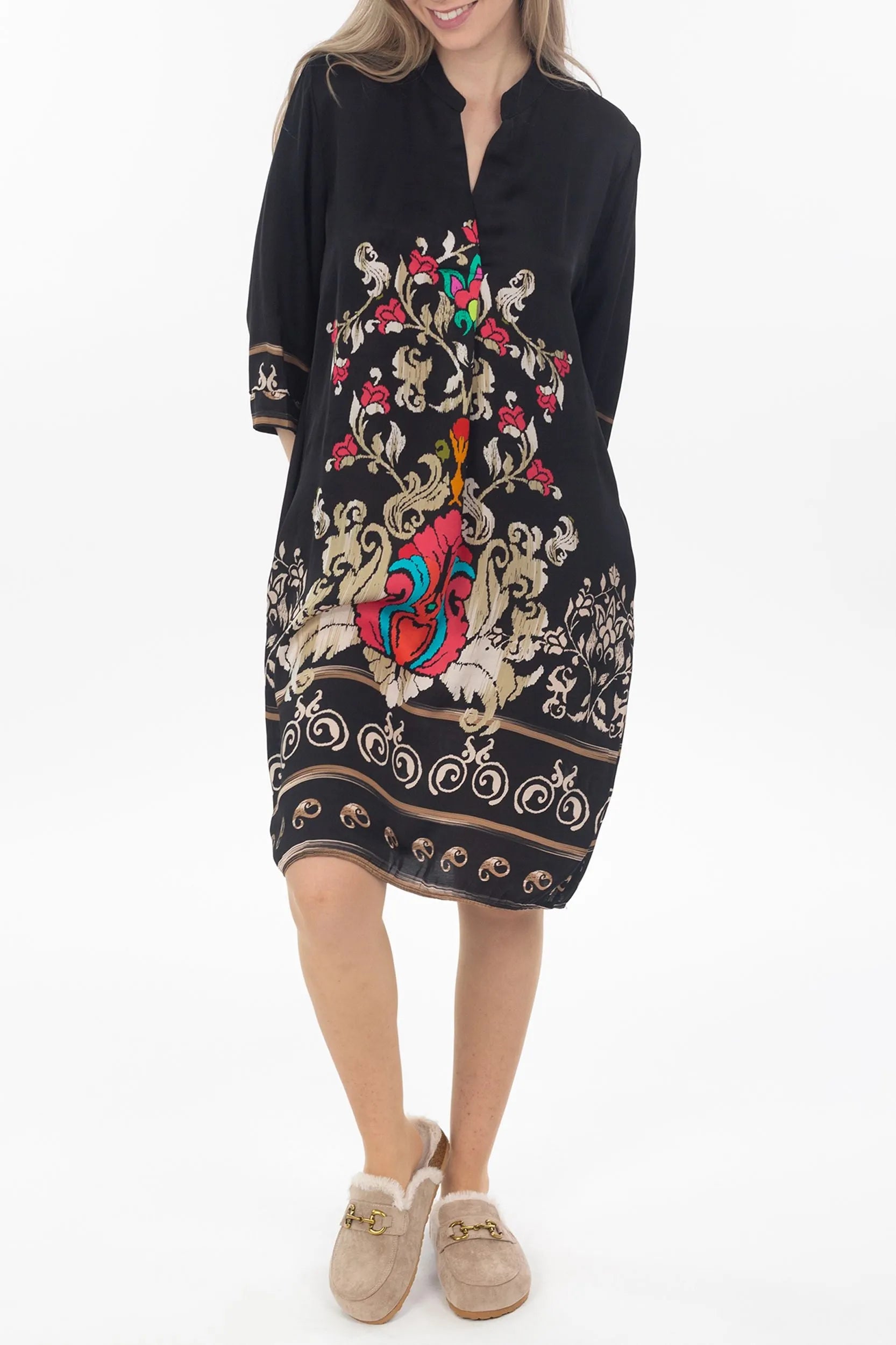 Midikleid mit All-Over-Print