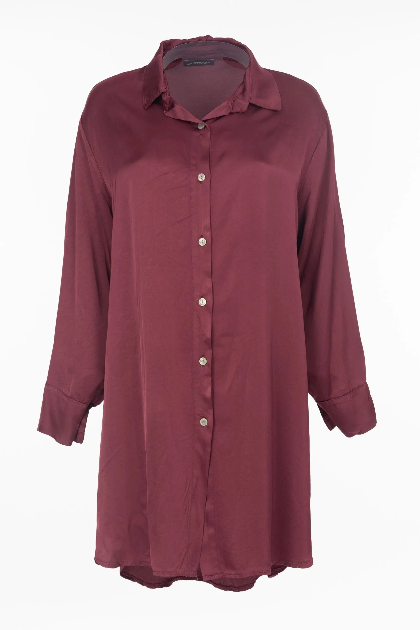 Long shirt blouse made of viscose silk