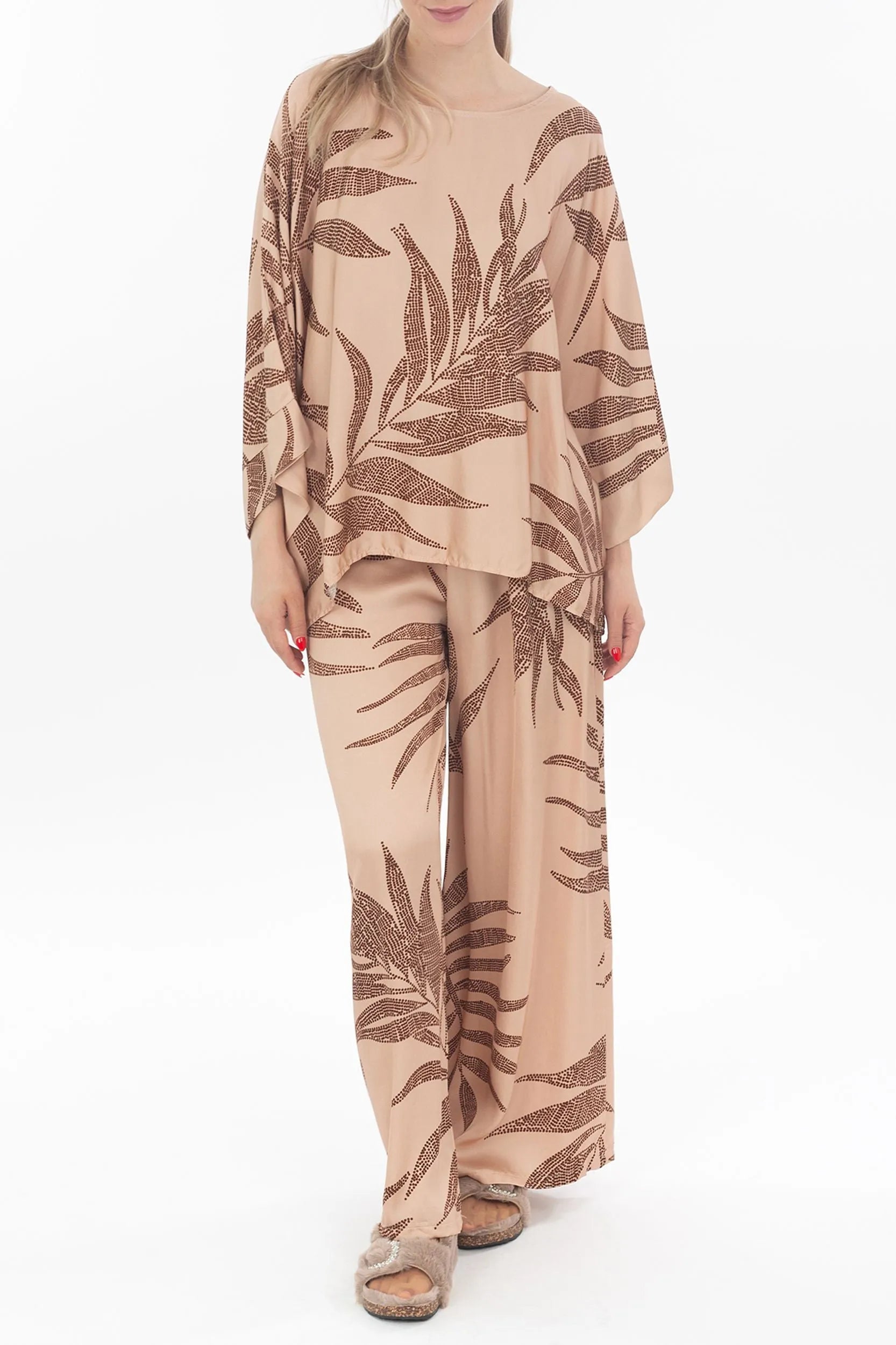 Hose mit gepunktetem Tropical-Muster