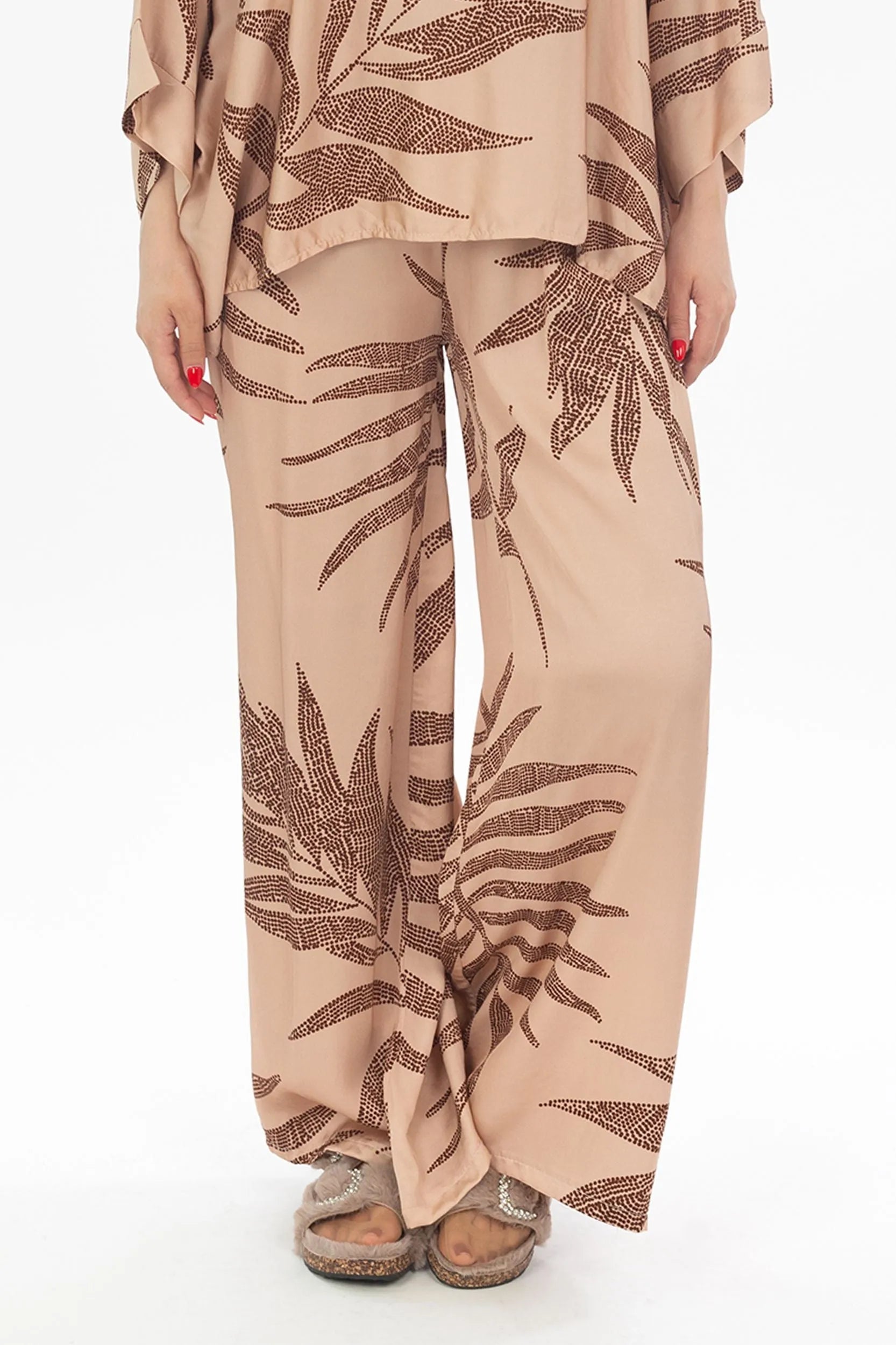 Hose mit gepunktetem Tropical-Muster