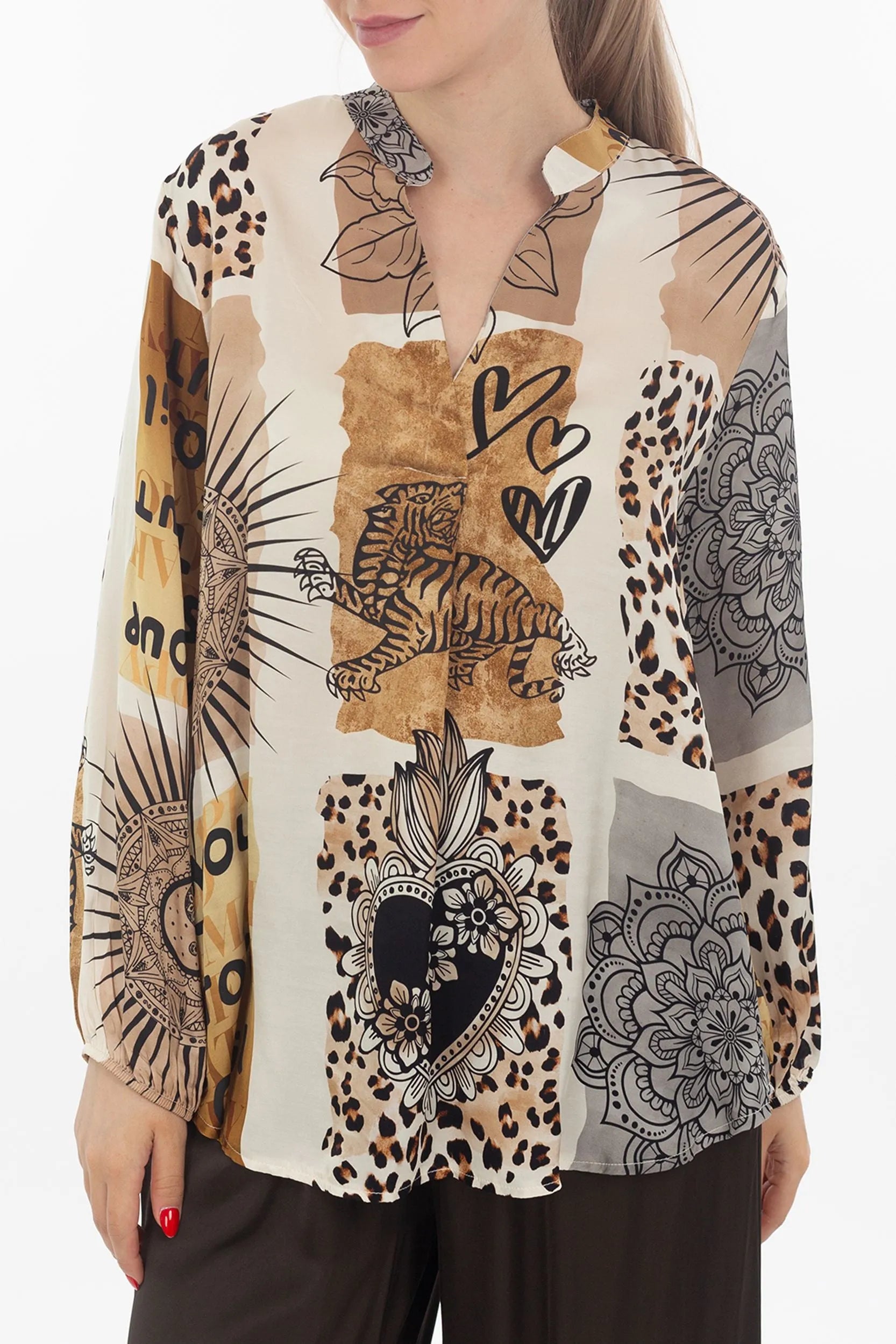 Monstermix viscose blouse