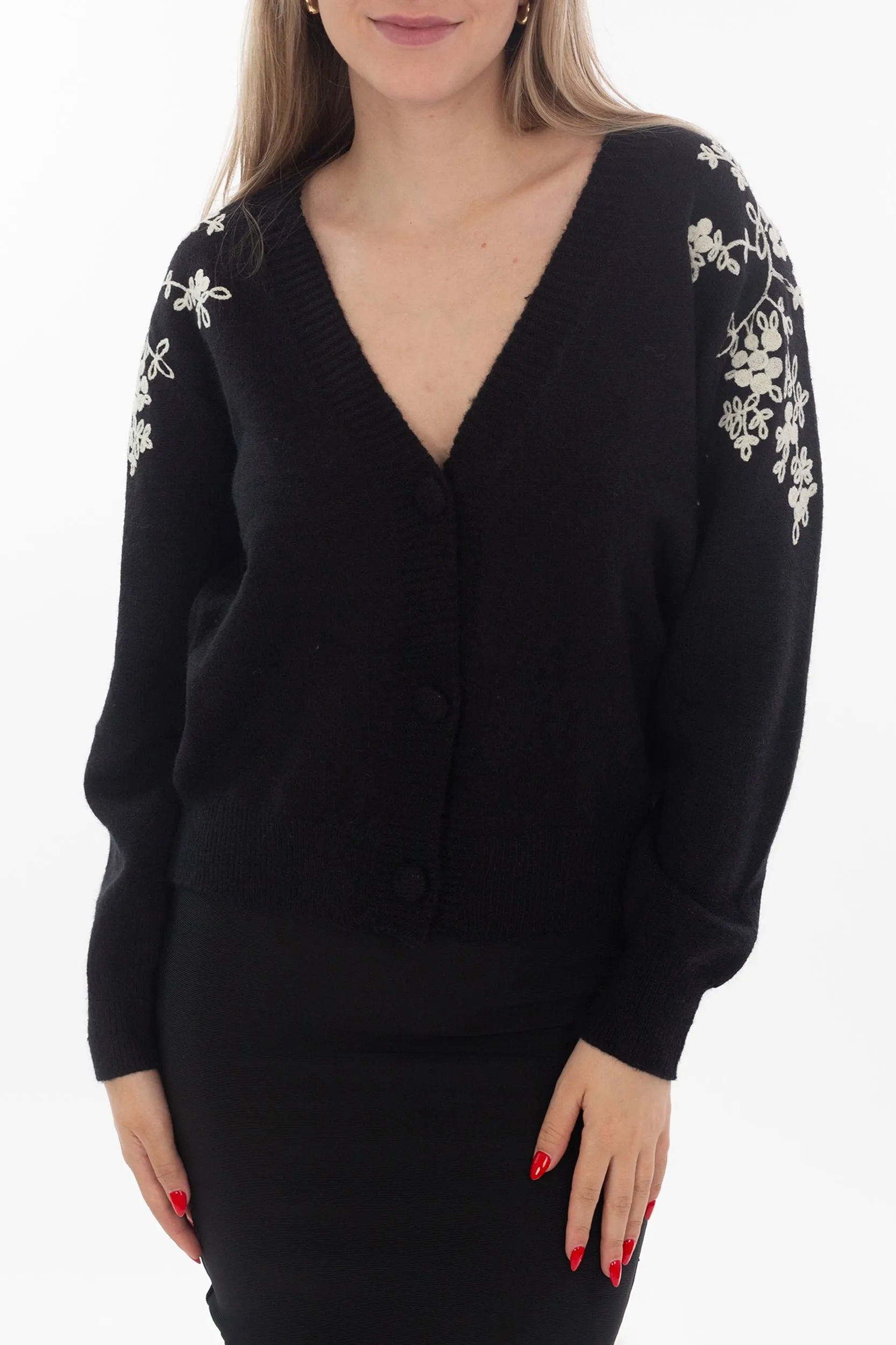 Cardigan With floral embroidery