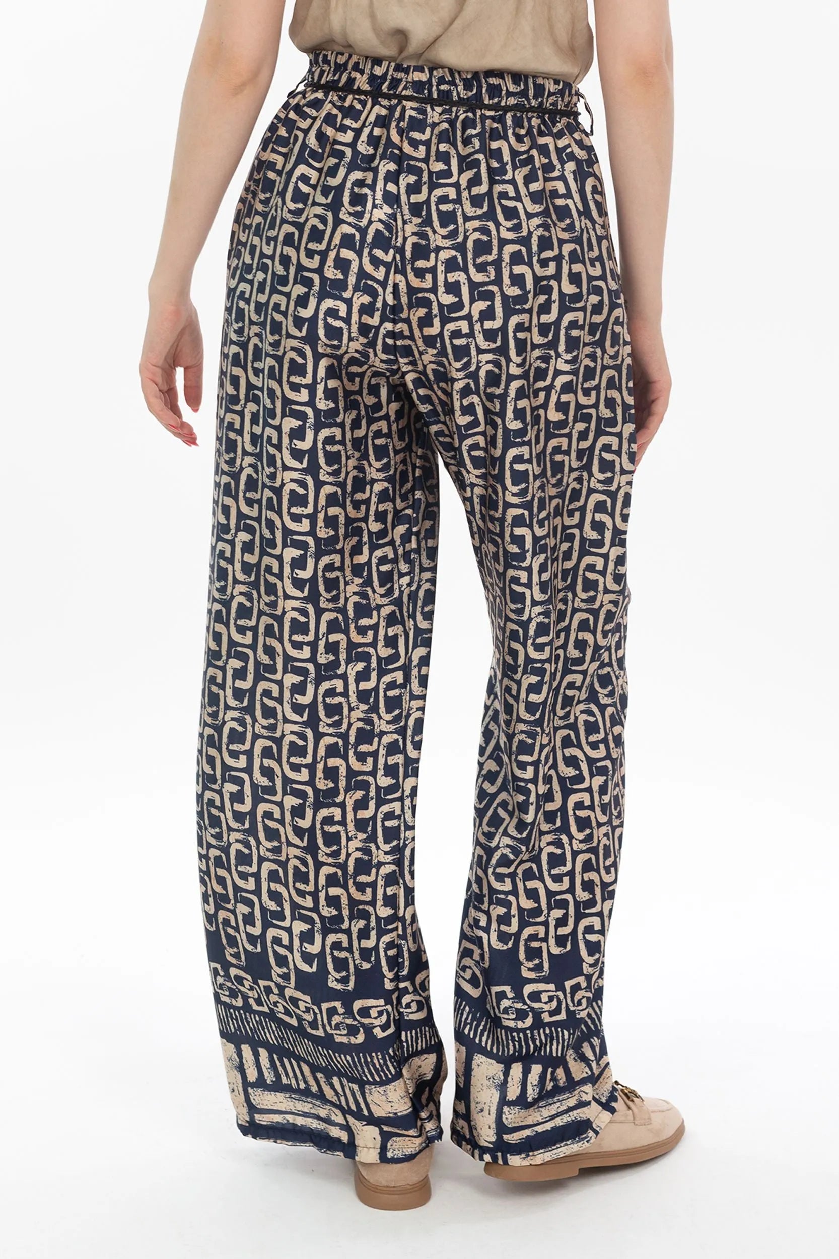 Palazzohose mit All-Over-Print