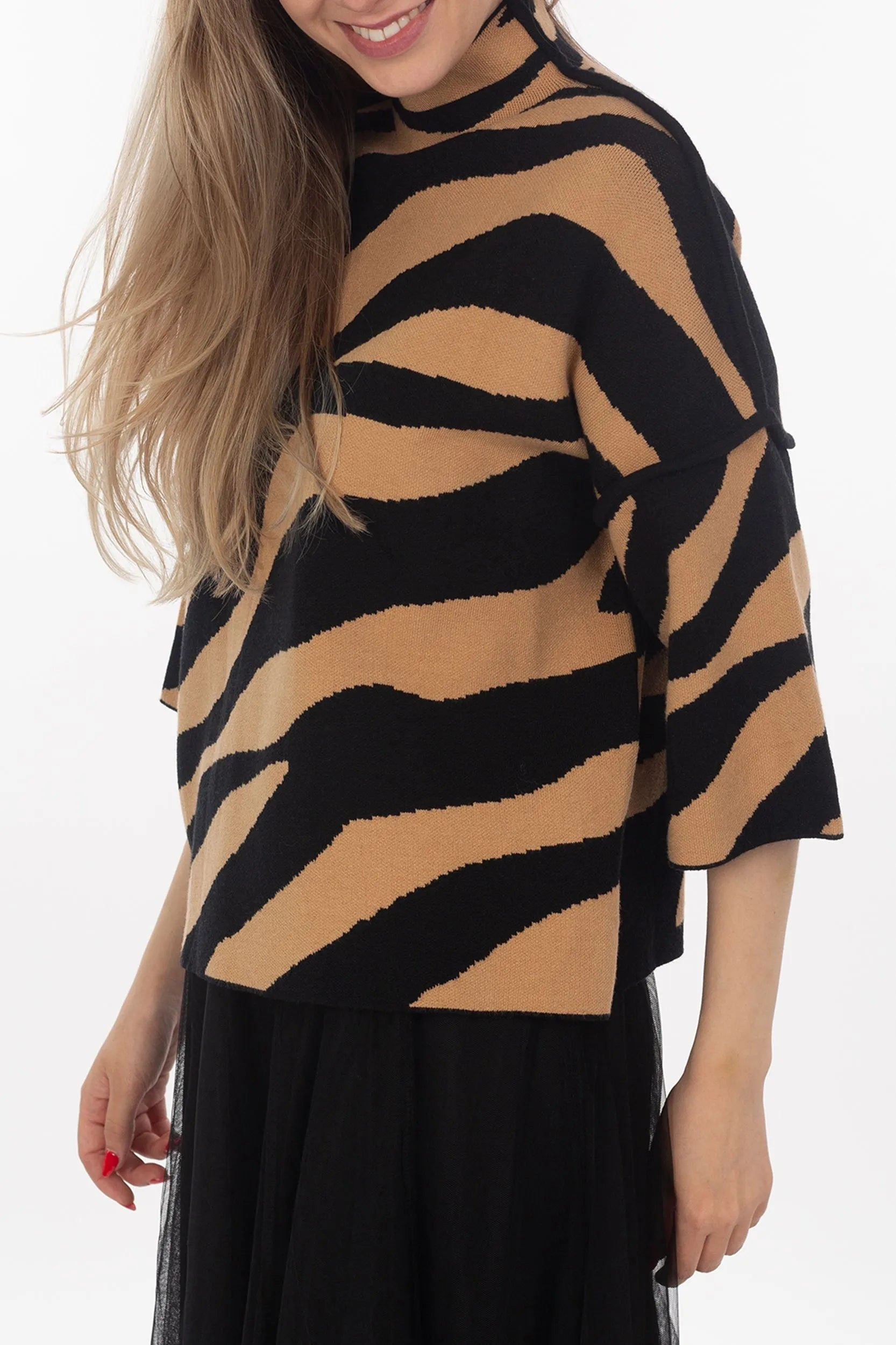 Pullover mit Zebra-Muster