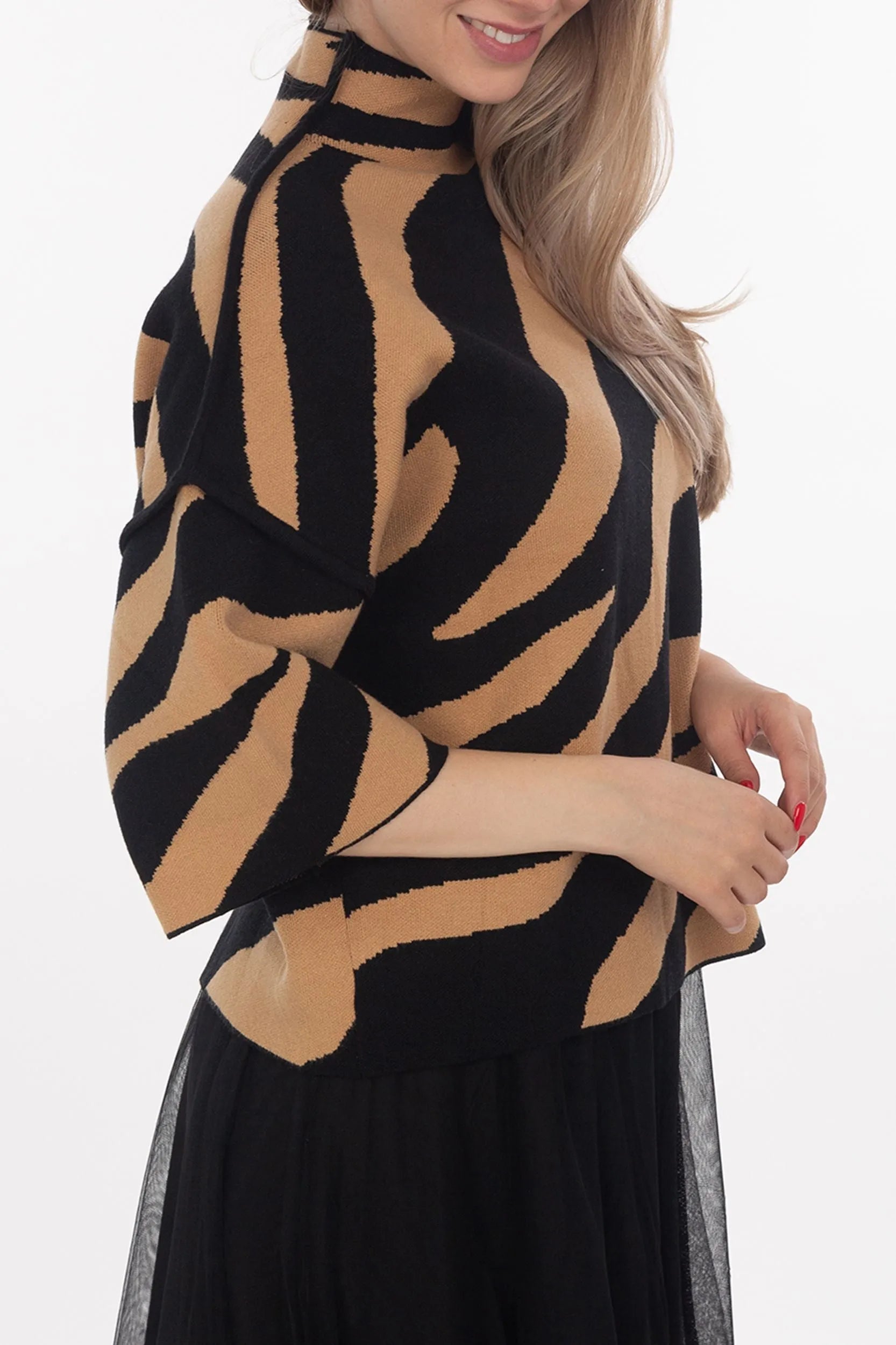 Pullover mit Zebra-Muster