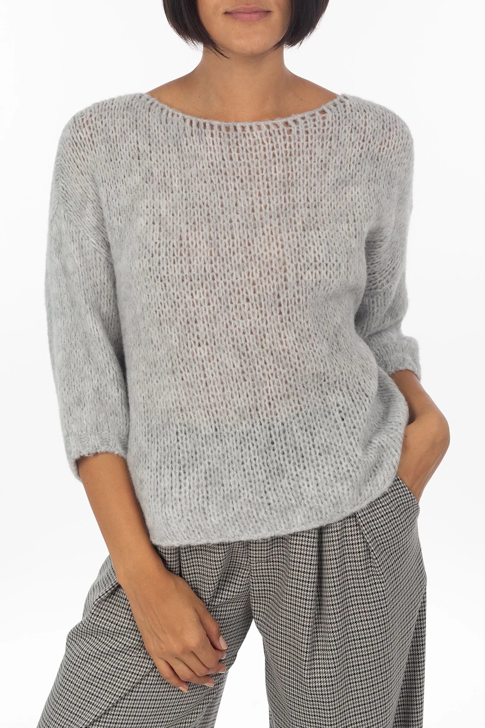 Knitted sweater 3/4 sleeves