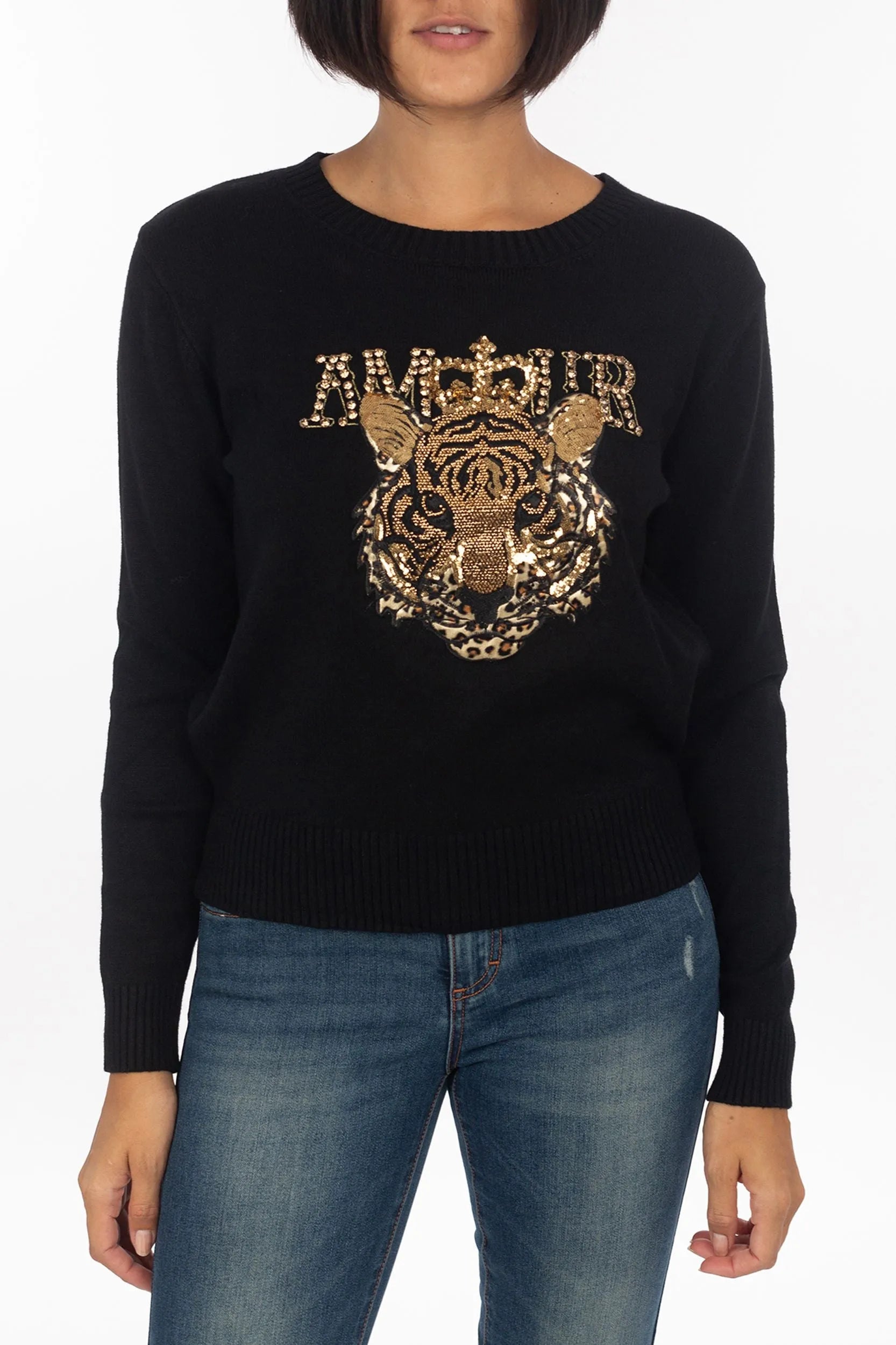 Maglione a maglia "amour"