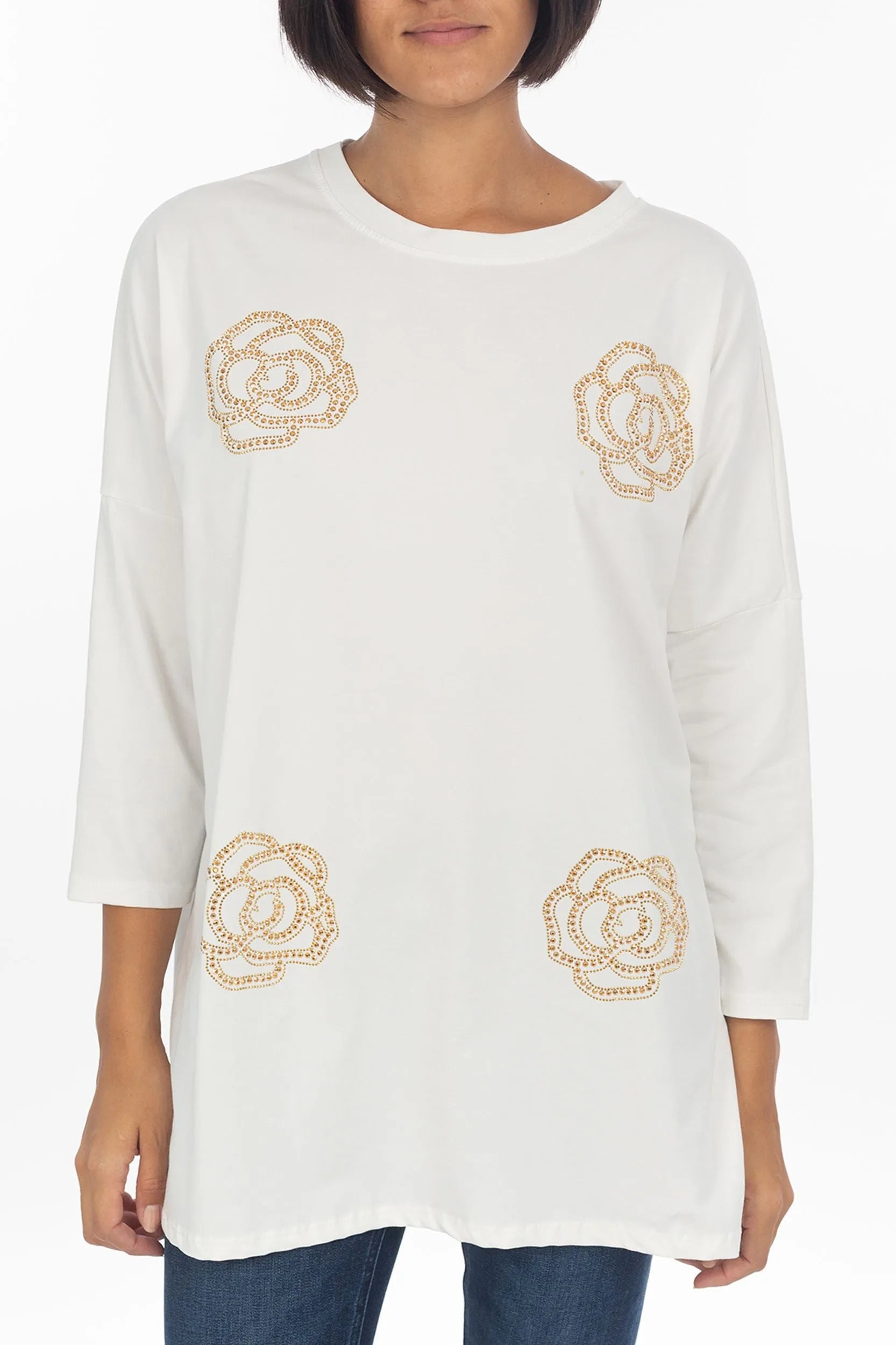 Sweatshirt with floral print