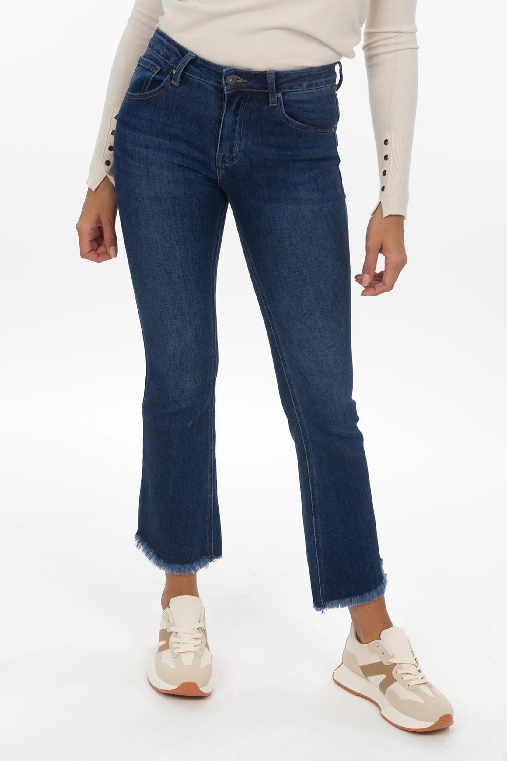 Wijd uitlopende skinny jeans