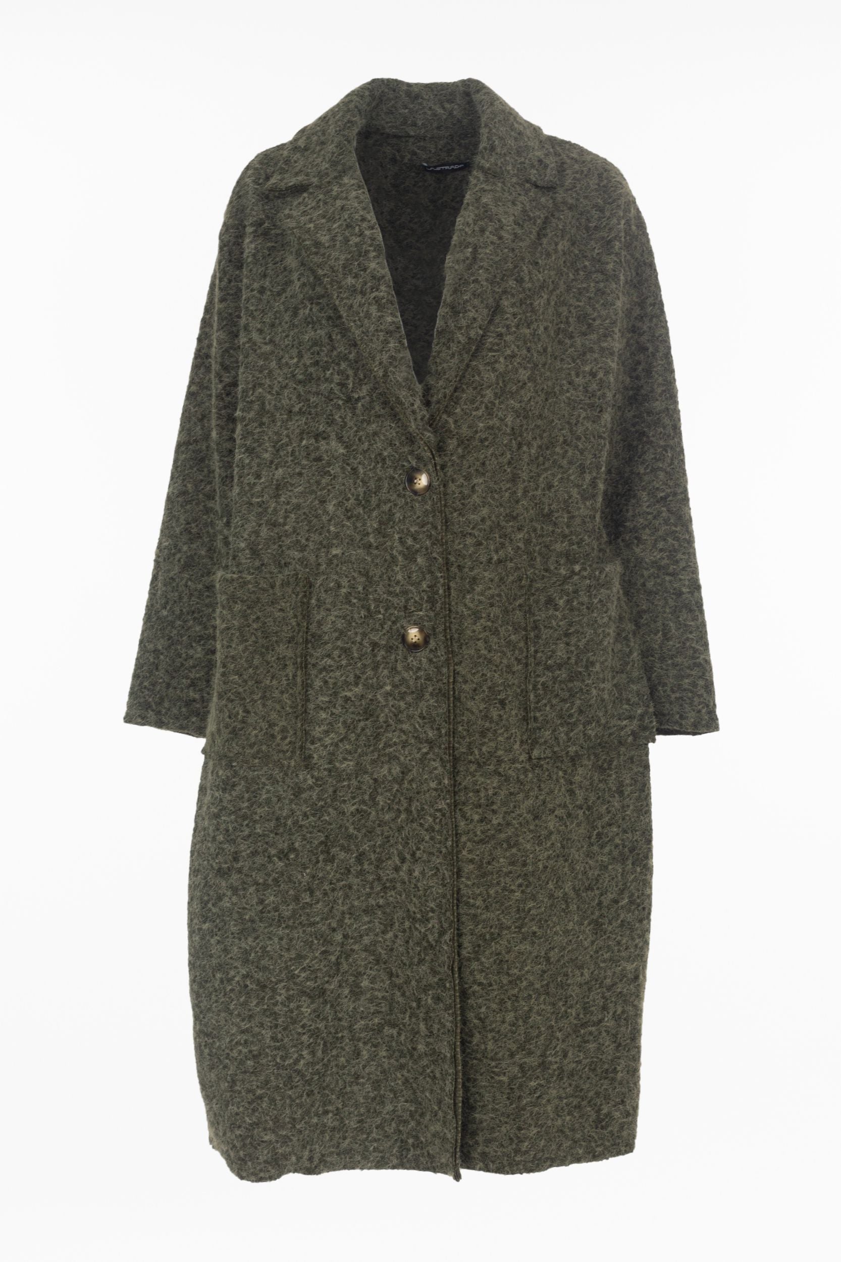 Long coat with a button