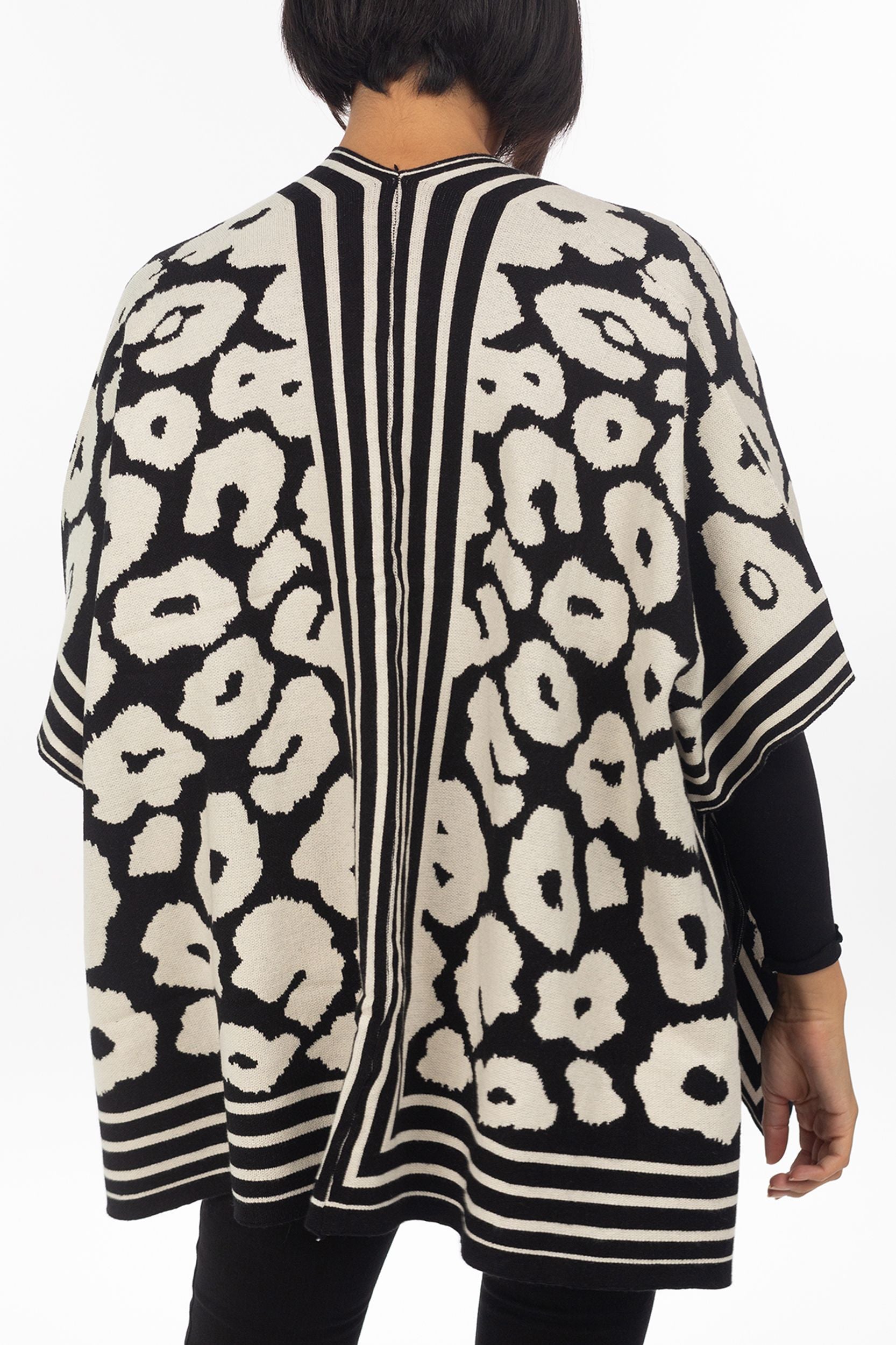 Poncho mit Animal-Muster