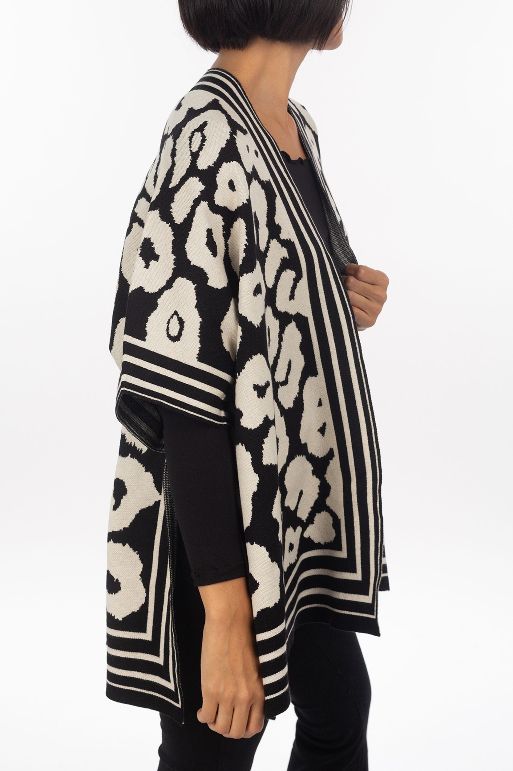 Poncho mit Animal-Muster