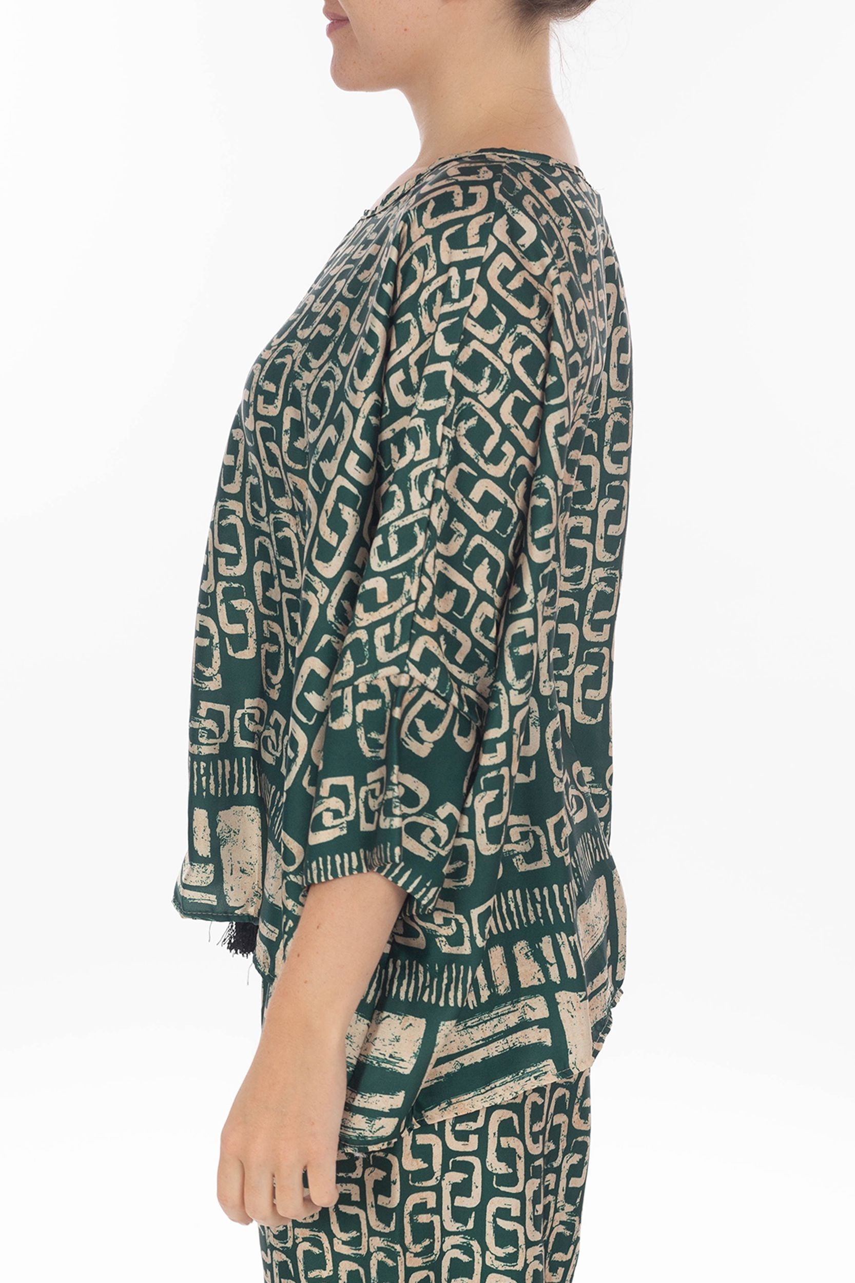 Blouses met all-over print