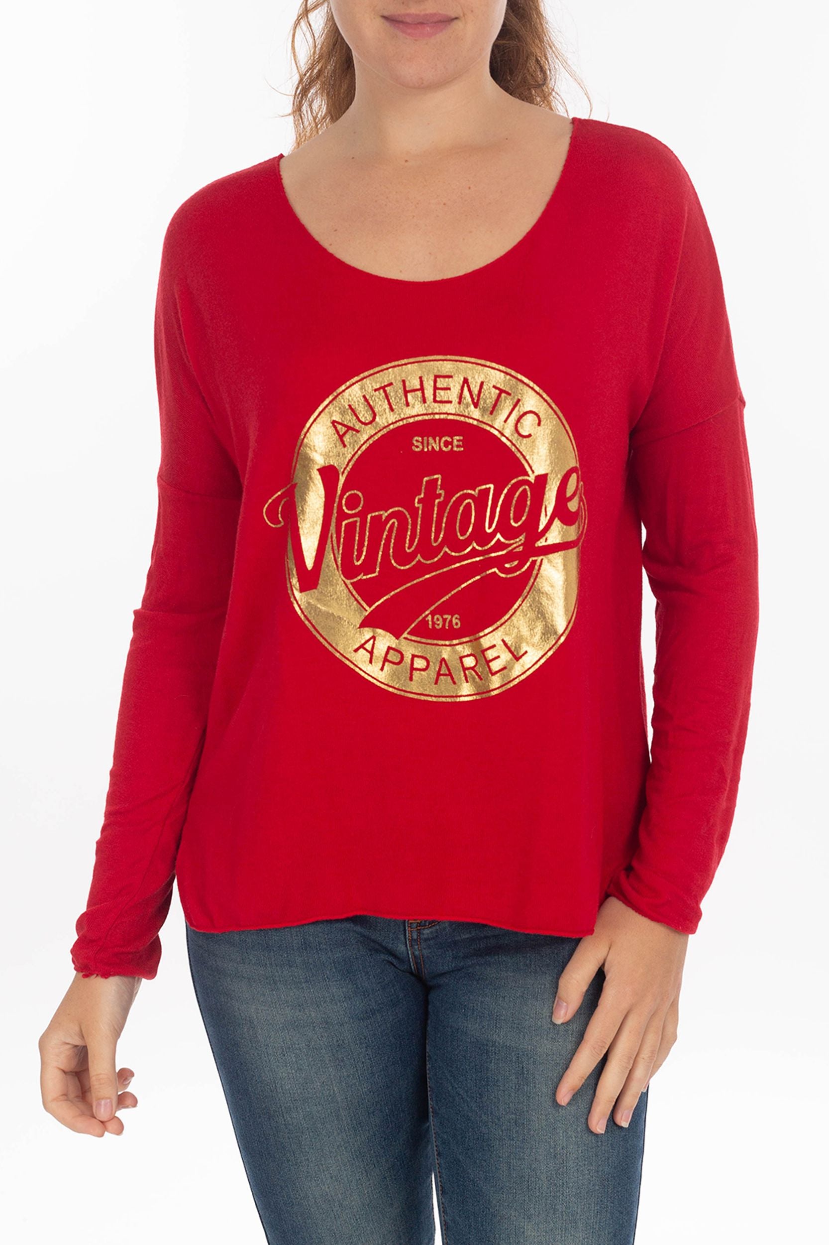 Longsleeve met een gouden print