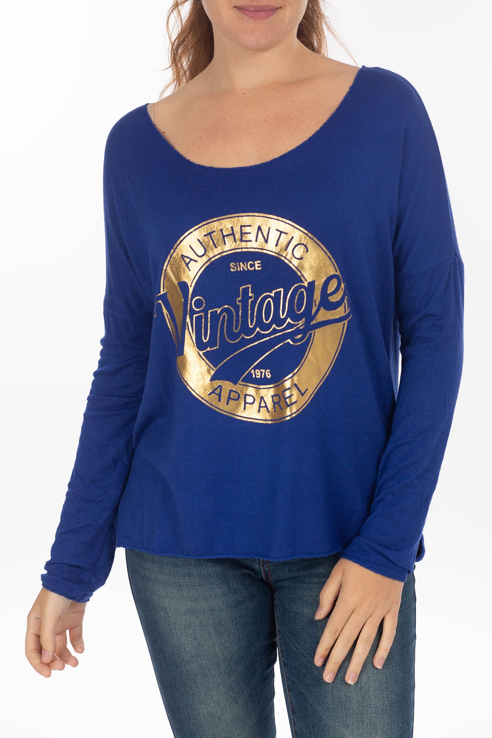 Longsleeve met een gouden print