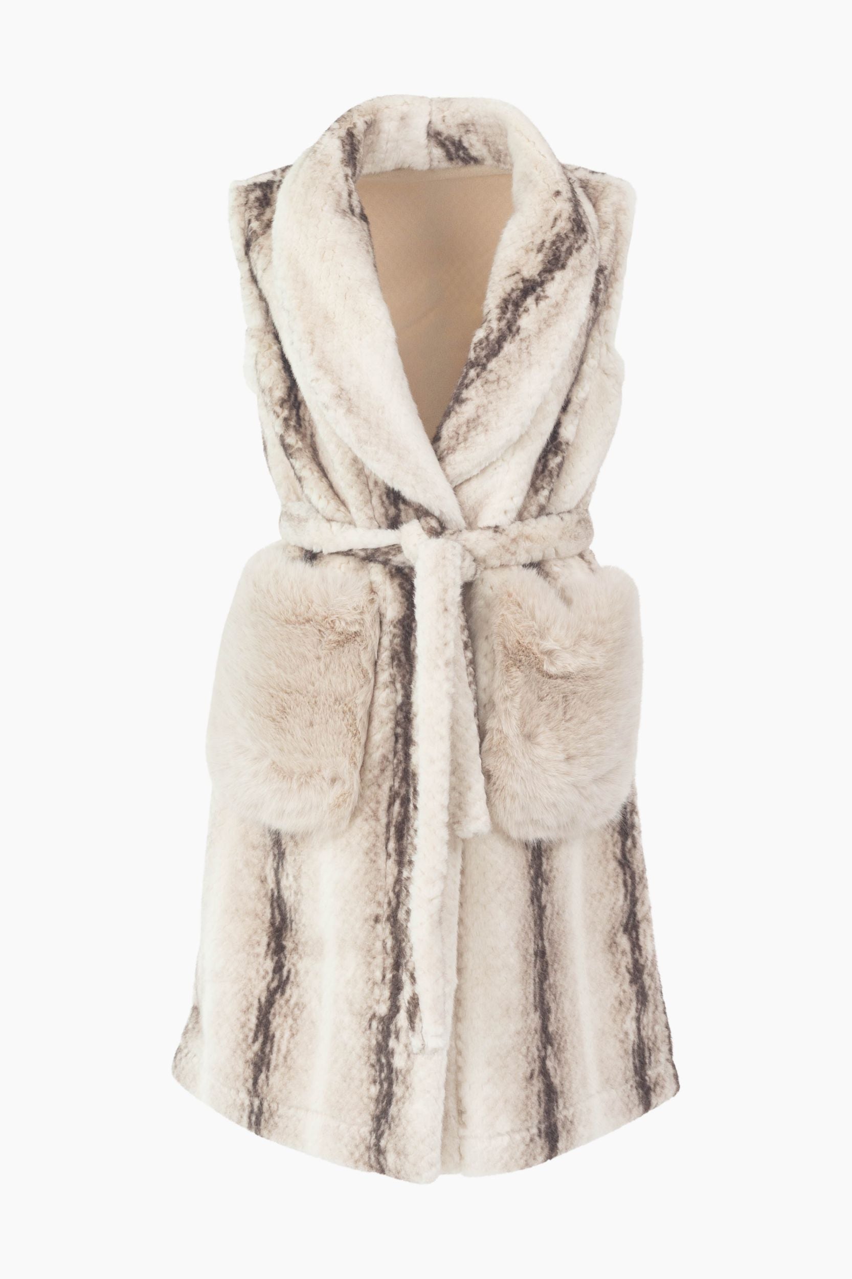 Long vest from web fur