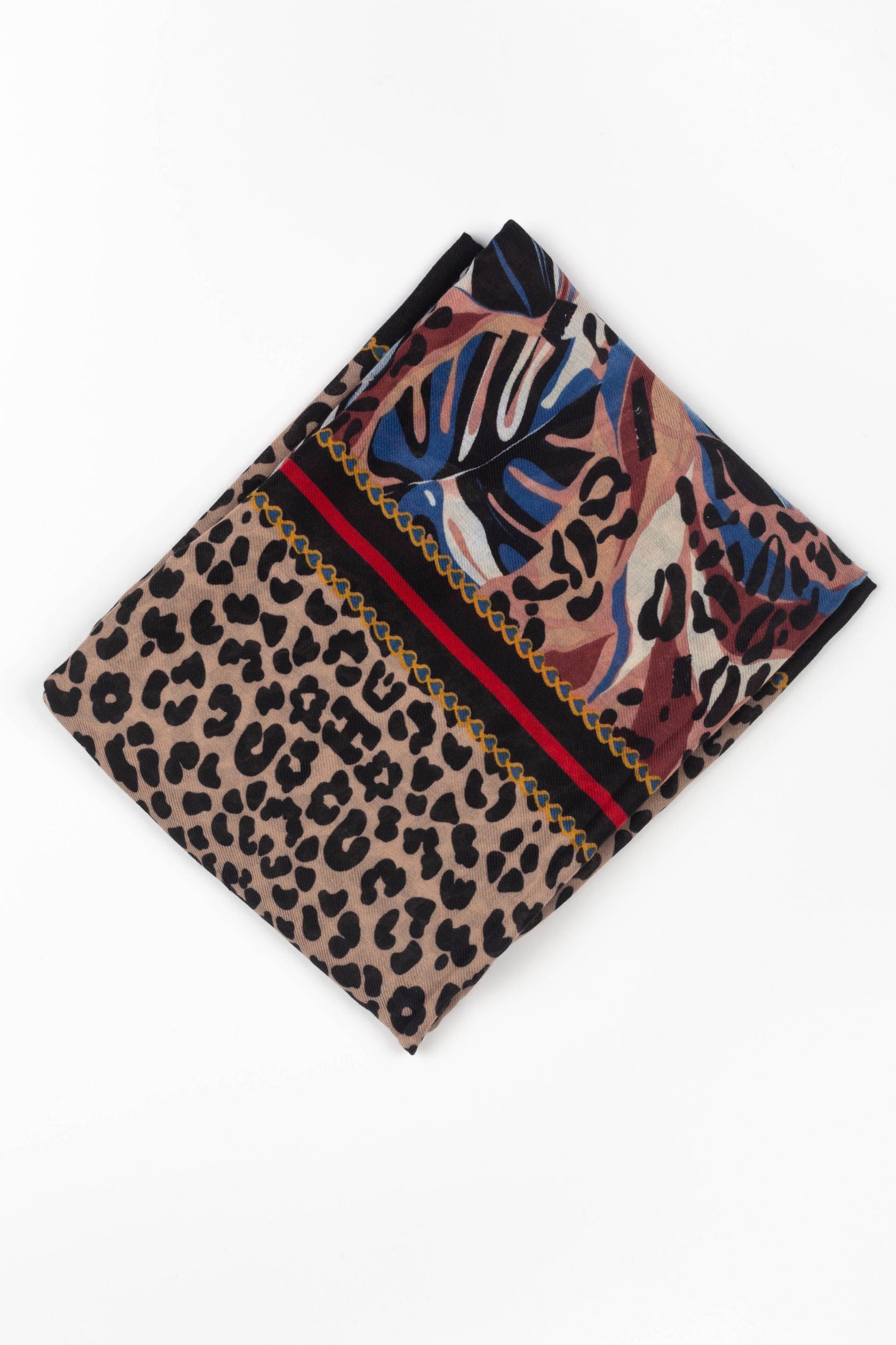 Foulard avec Impression animale et tropicale