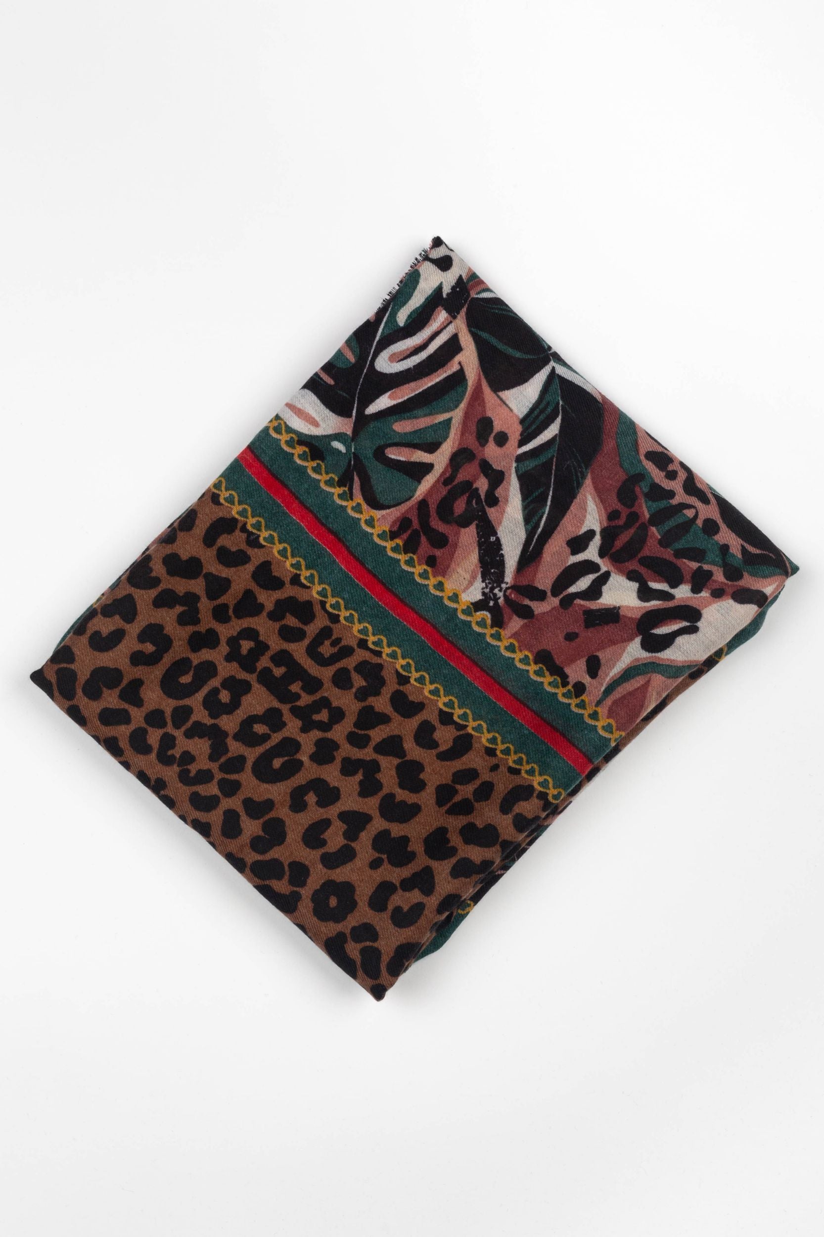 Foulard avec Impression animale et tropicale