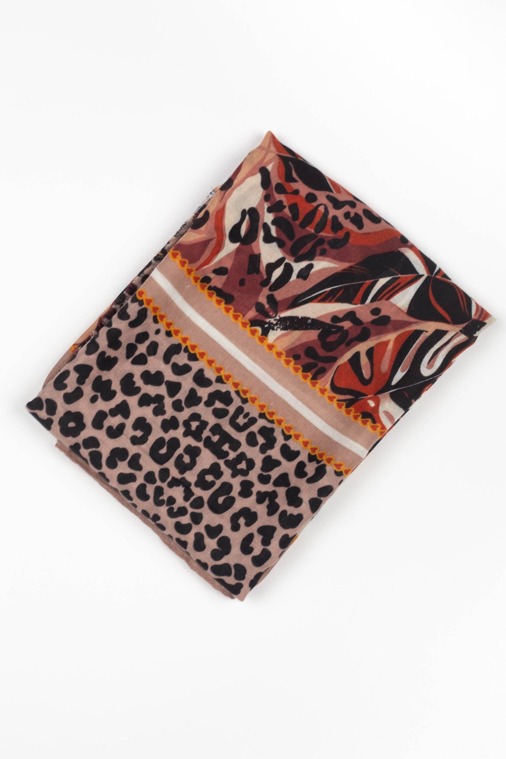 Foulard avec Impression animale et tropicale